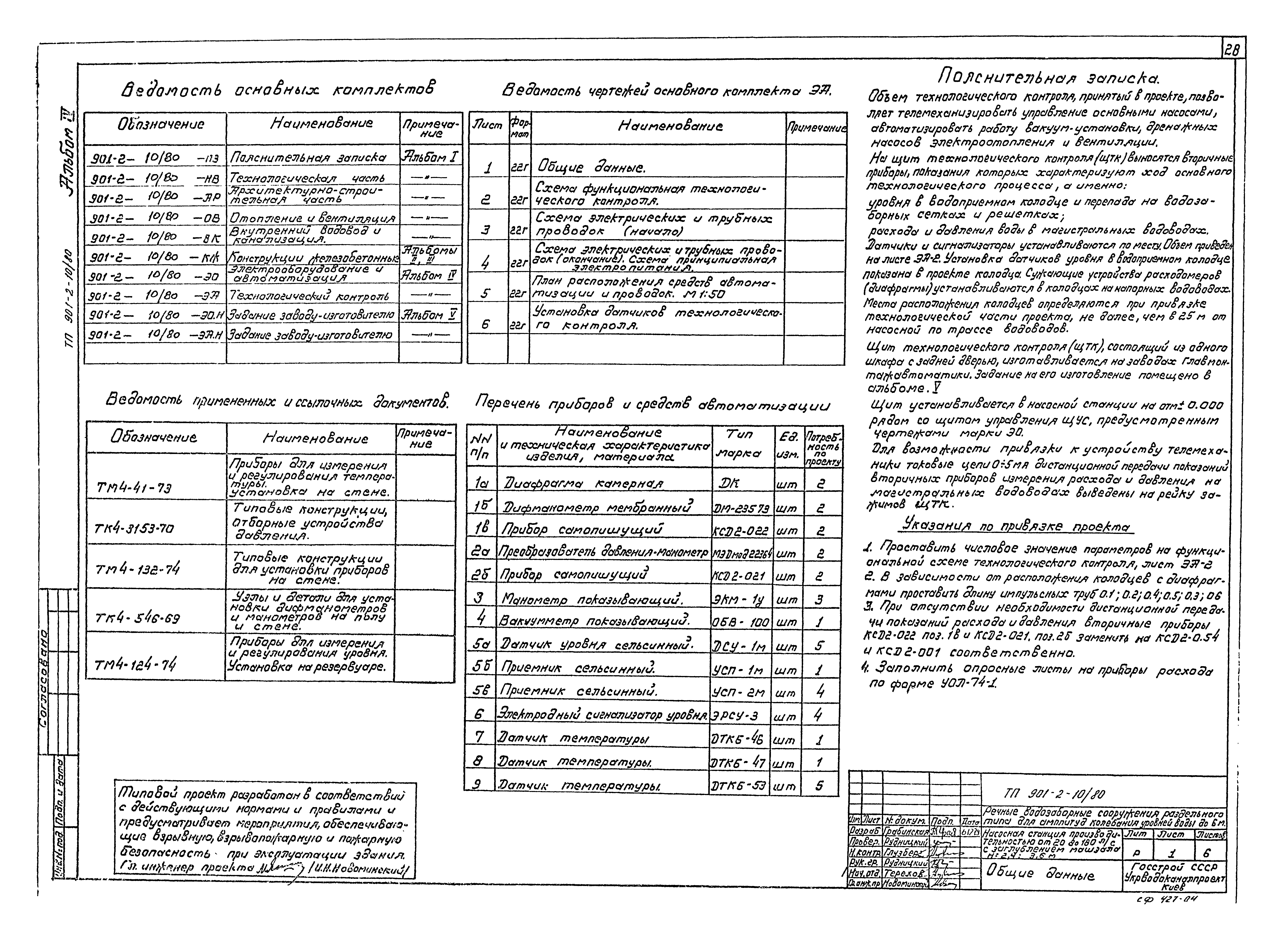 Типовой проект 901-2-10/80