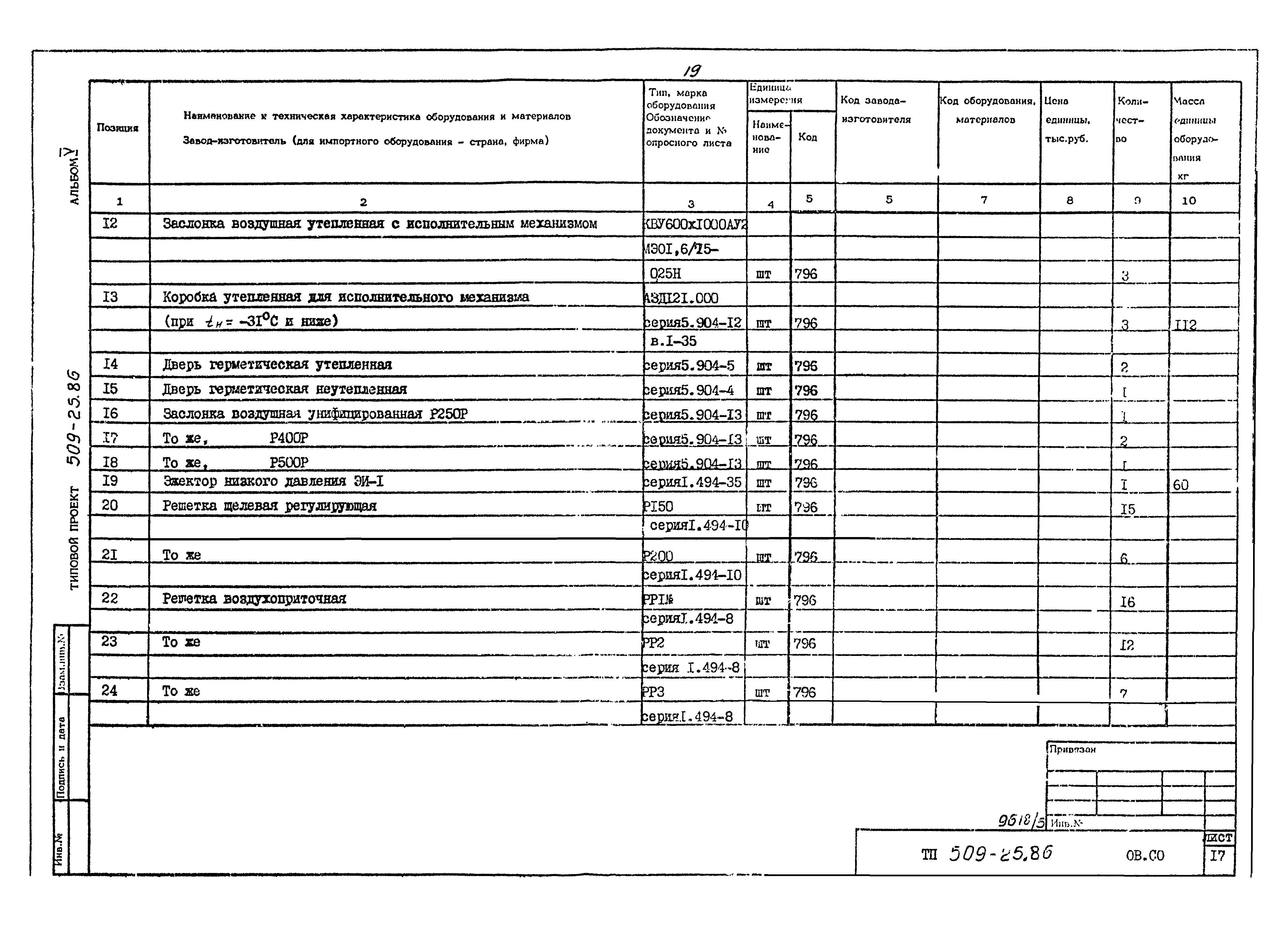 Типовой проект 509-25.86