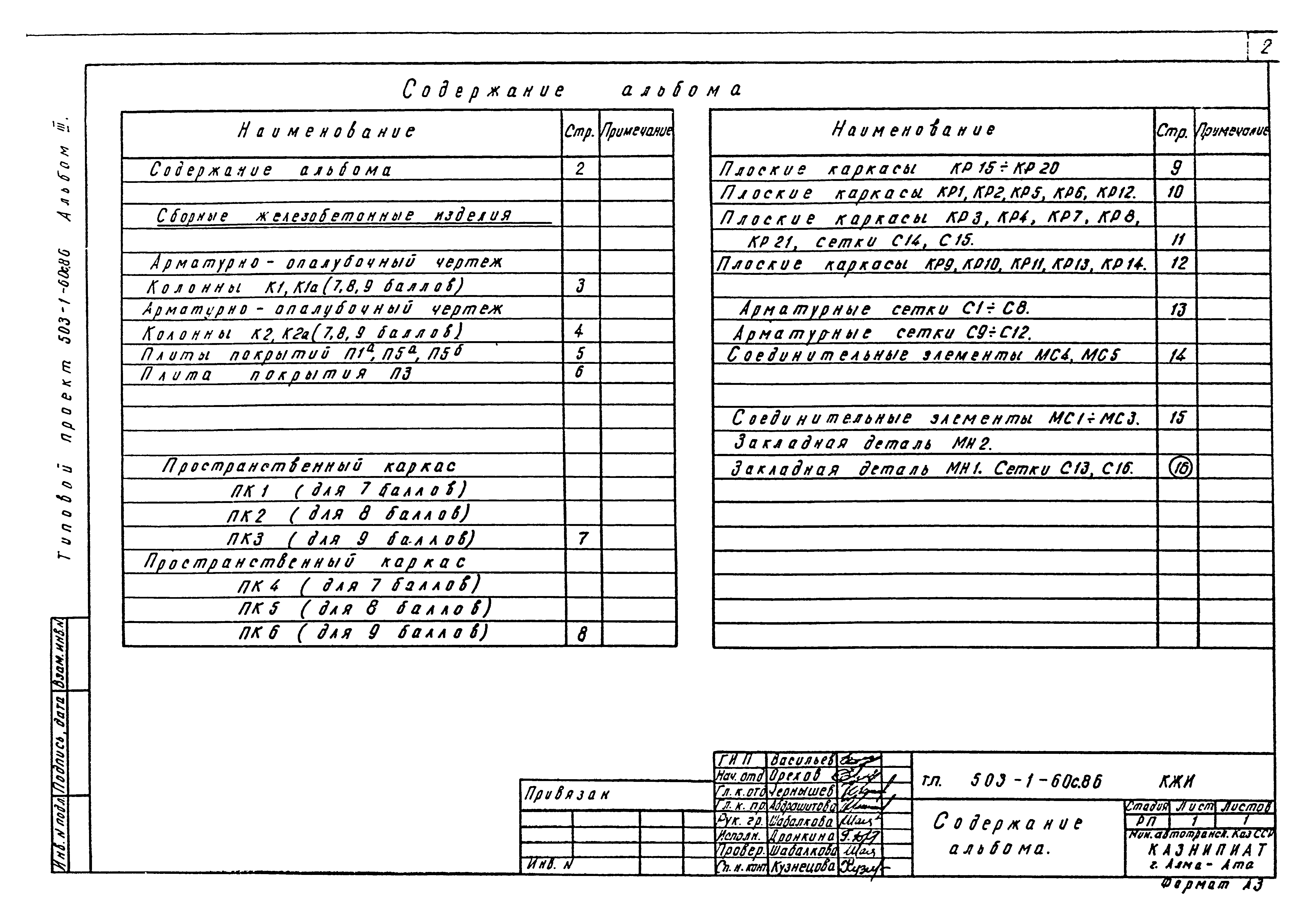 Типовой проект 503-1-60с.86