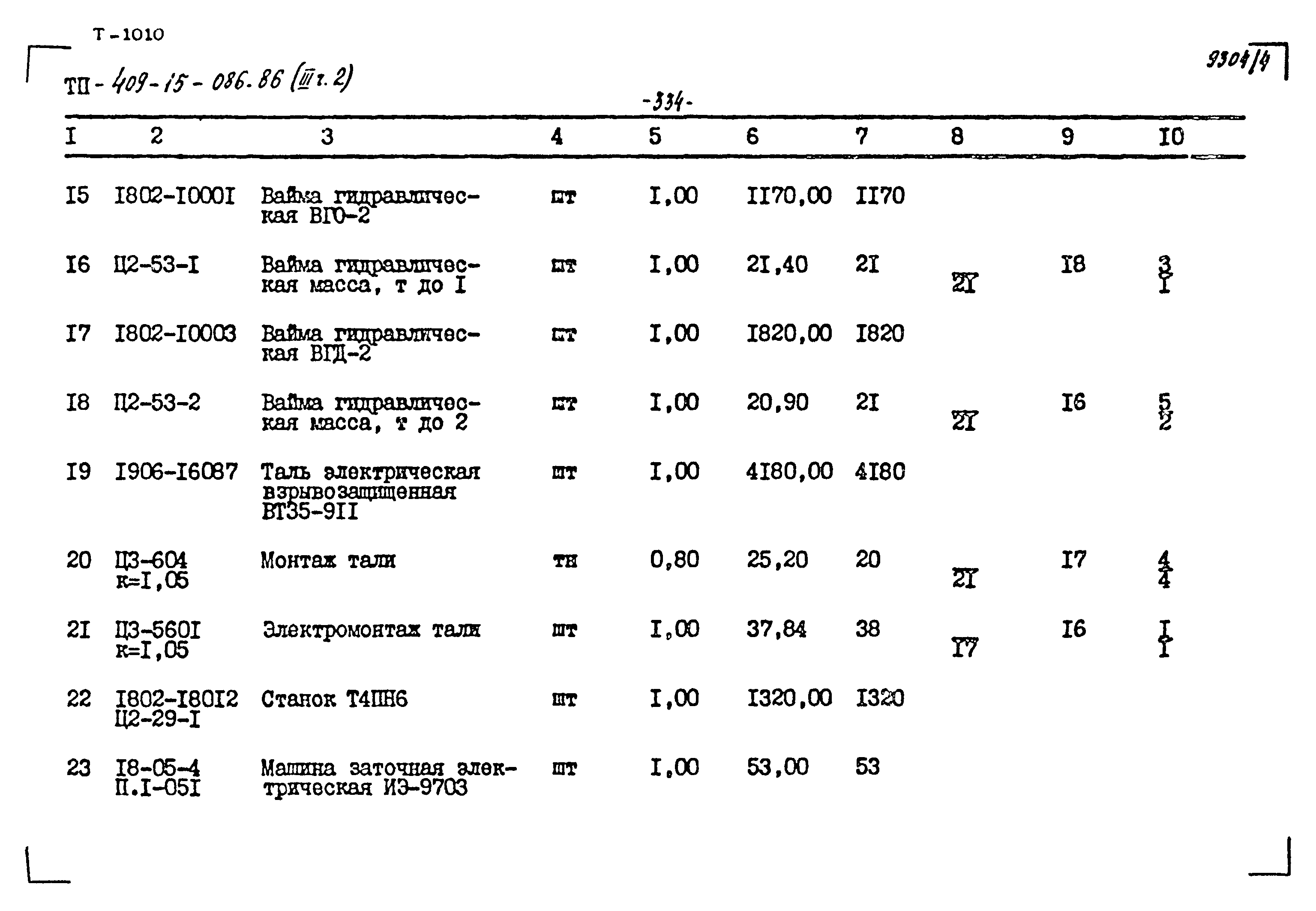 Типовой проект 409-15-086.86