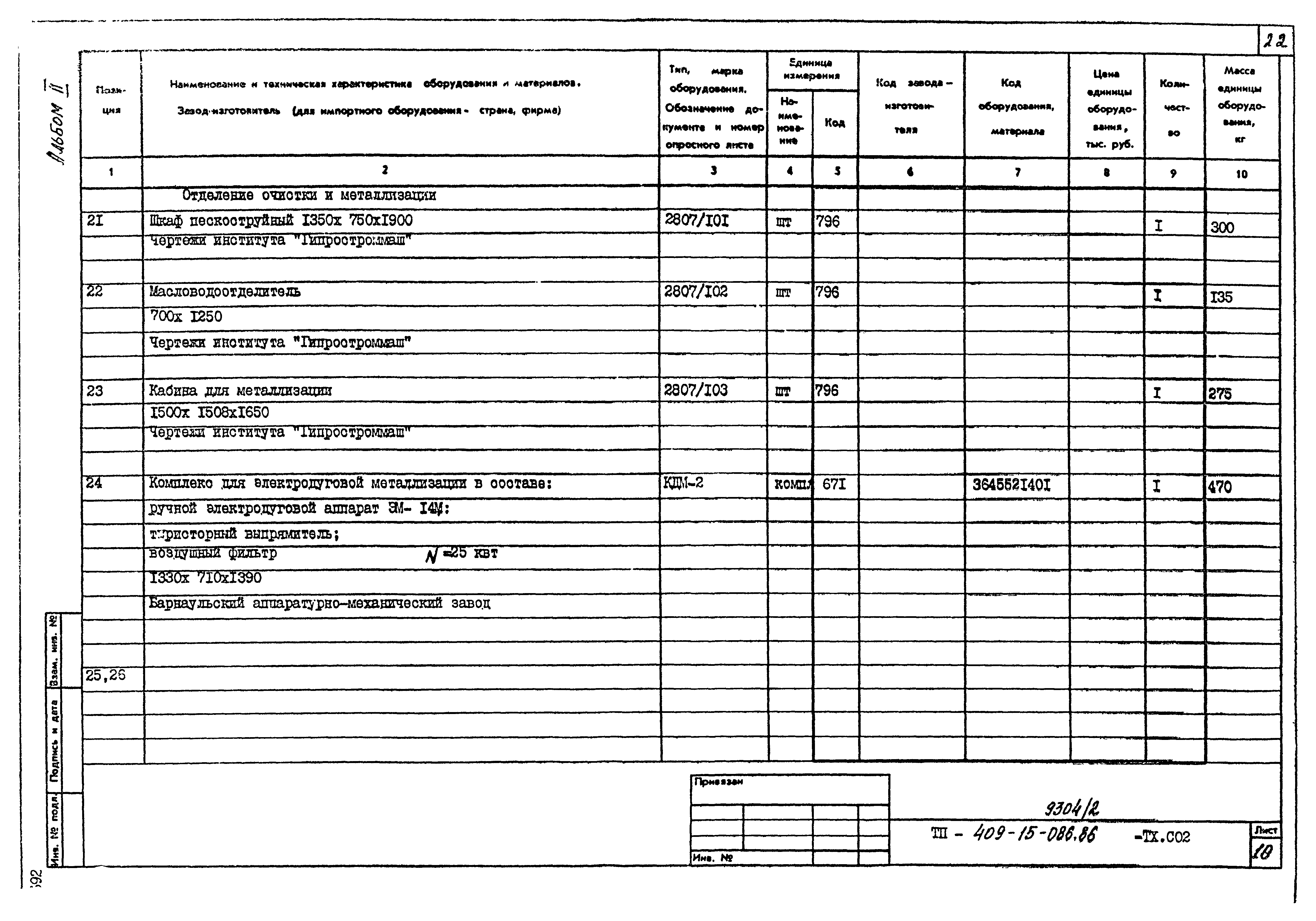 Типовой проект 409-15-086.86