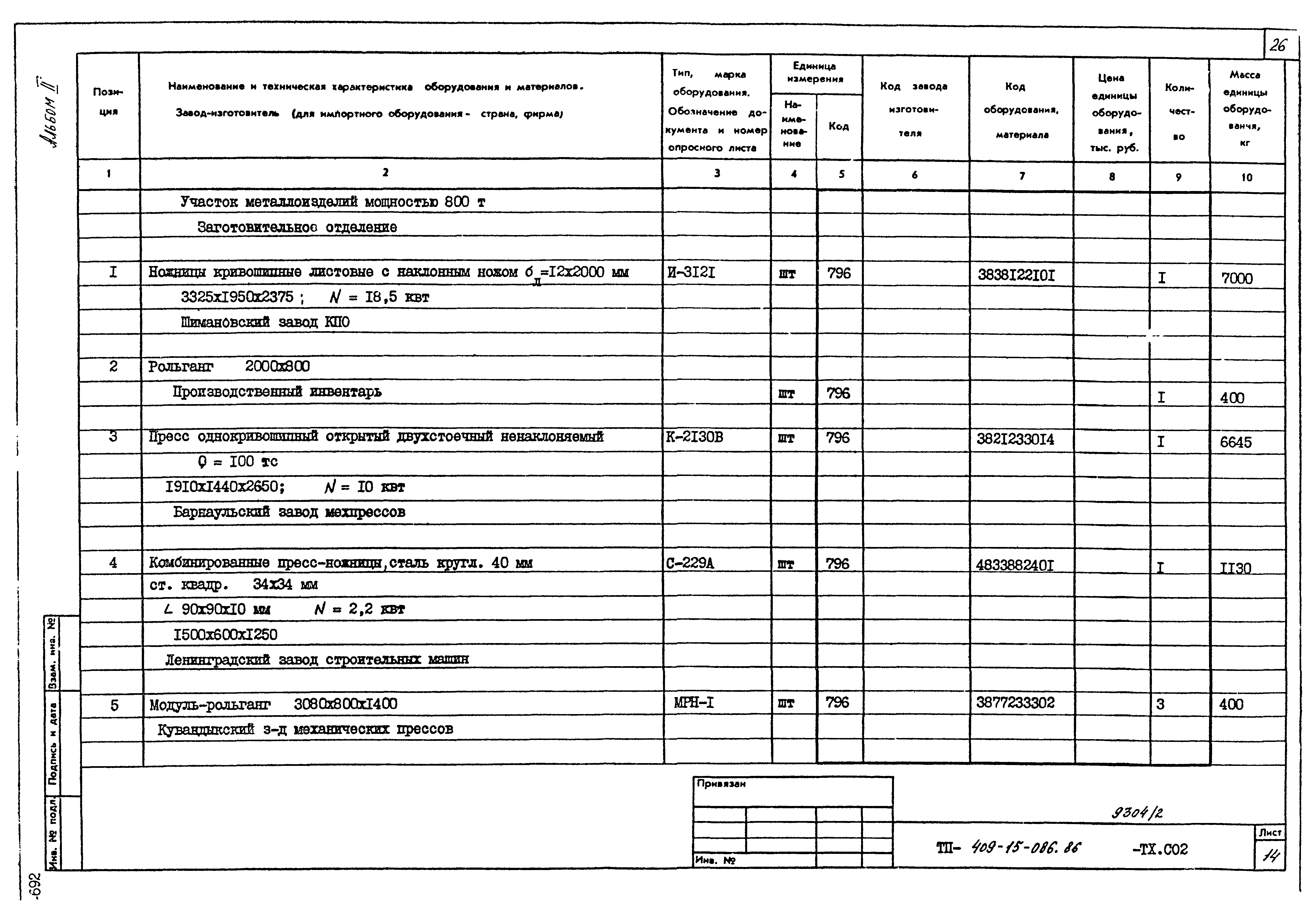 Типовой проект 409-15-086.86