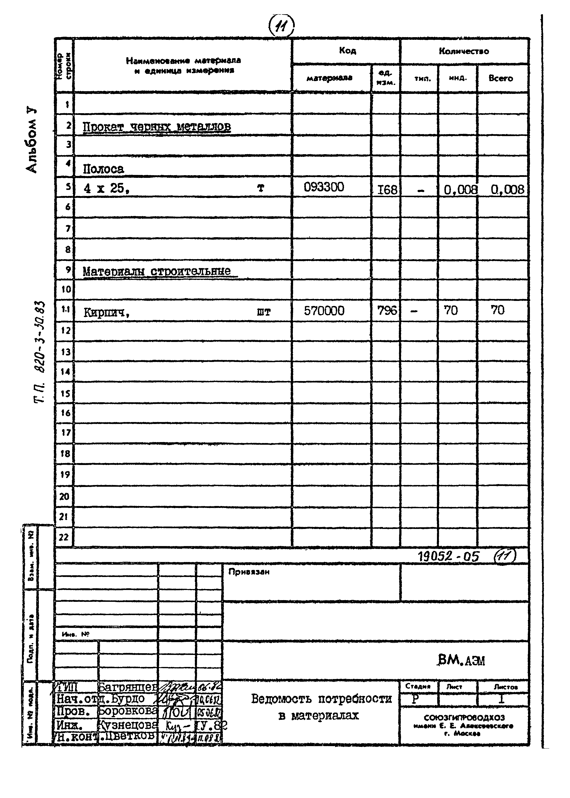 Типовой проект 820-3-30.83