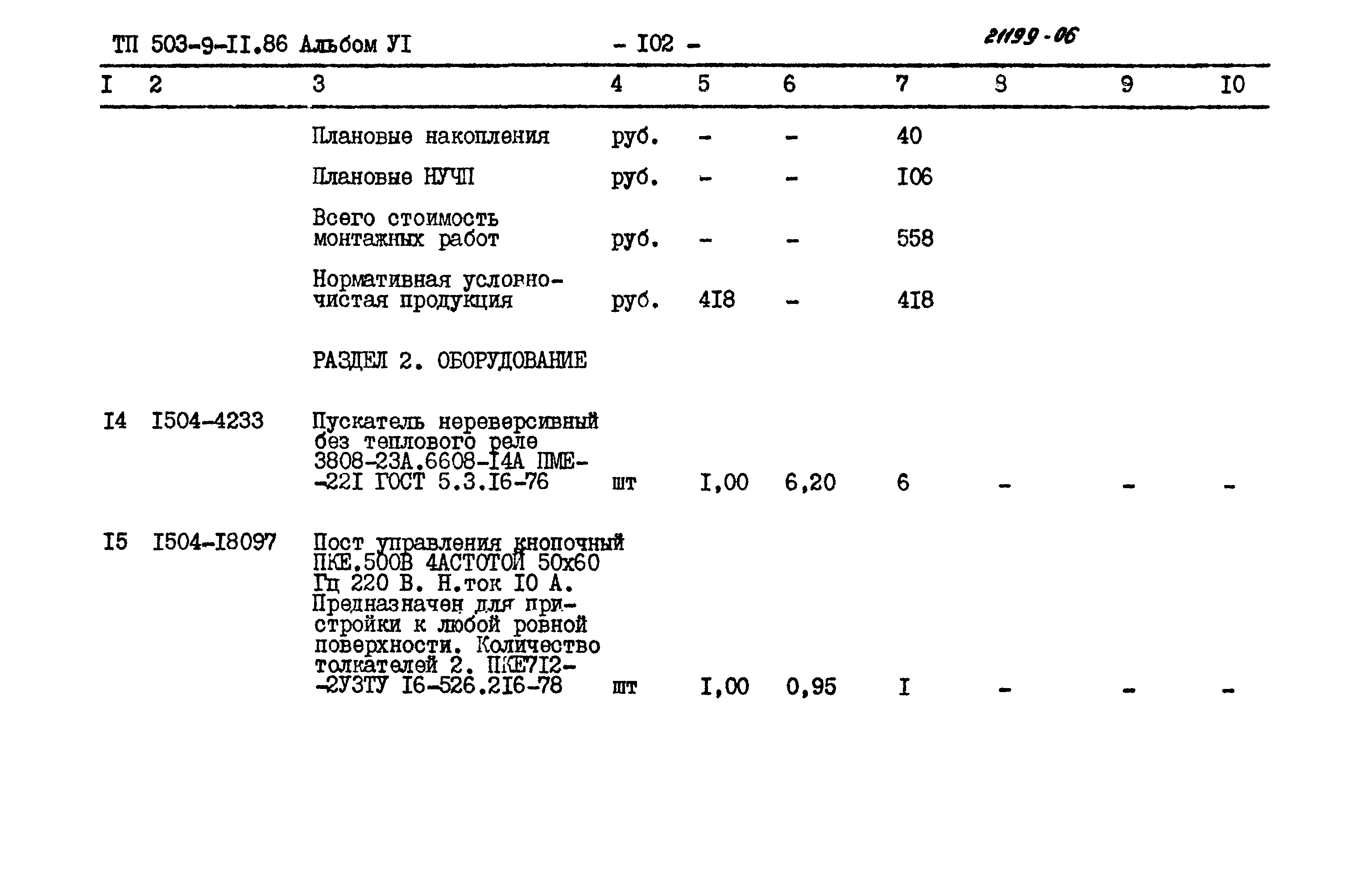 Типовой проект 503-9-11.86