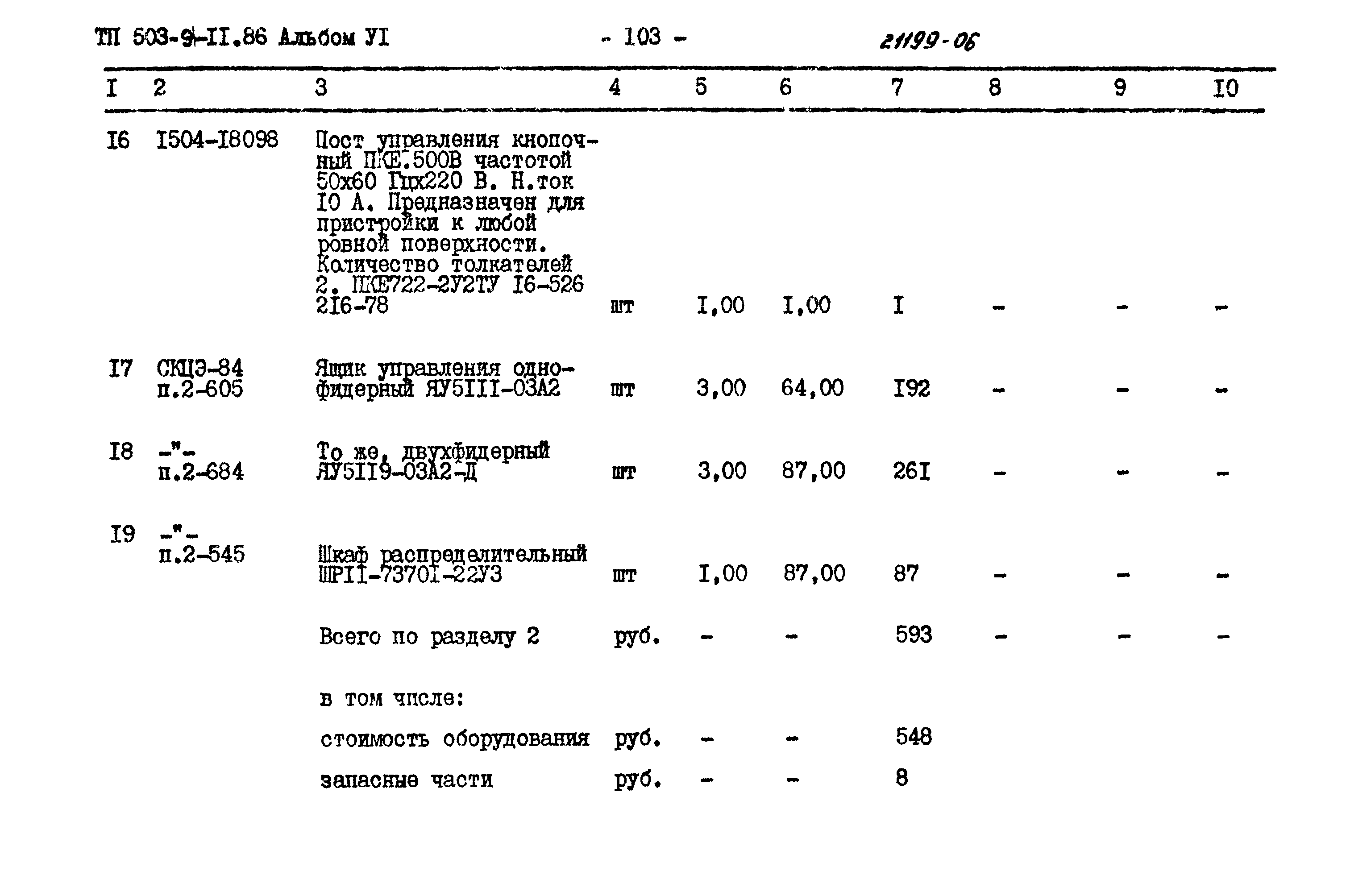 Типовой проект 503-9-11.86