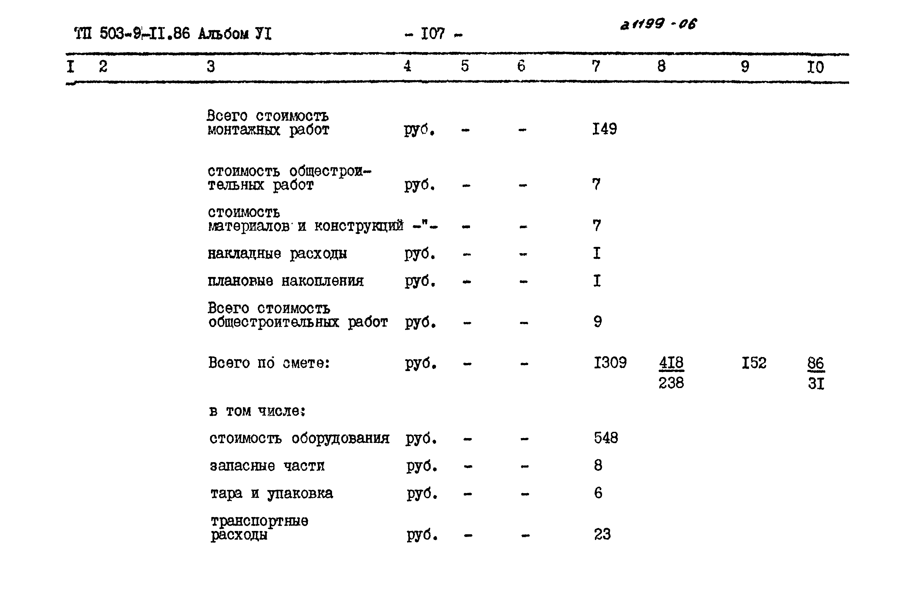 Типовой проект 503-9-11.86