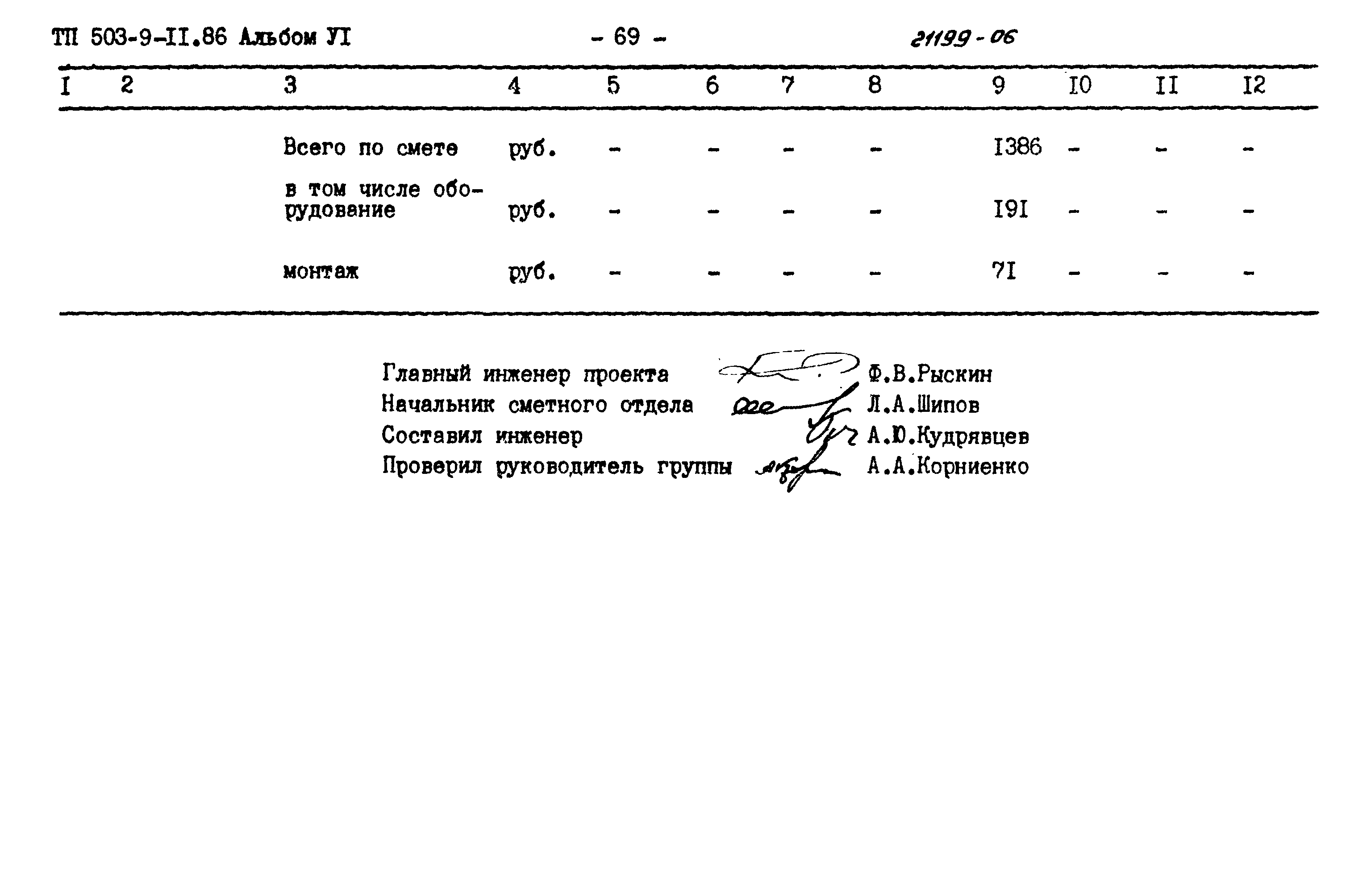 Типовой проект 503-9-11.86