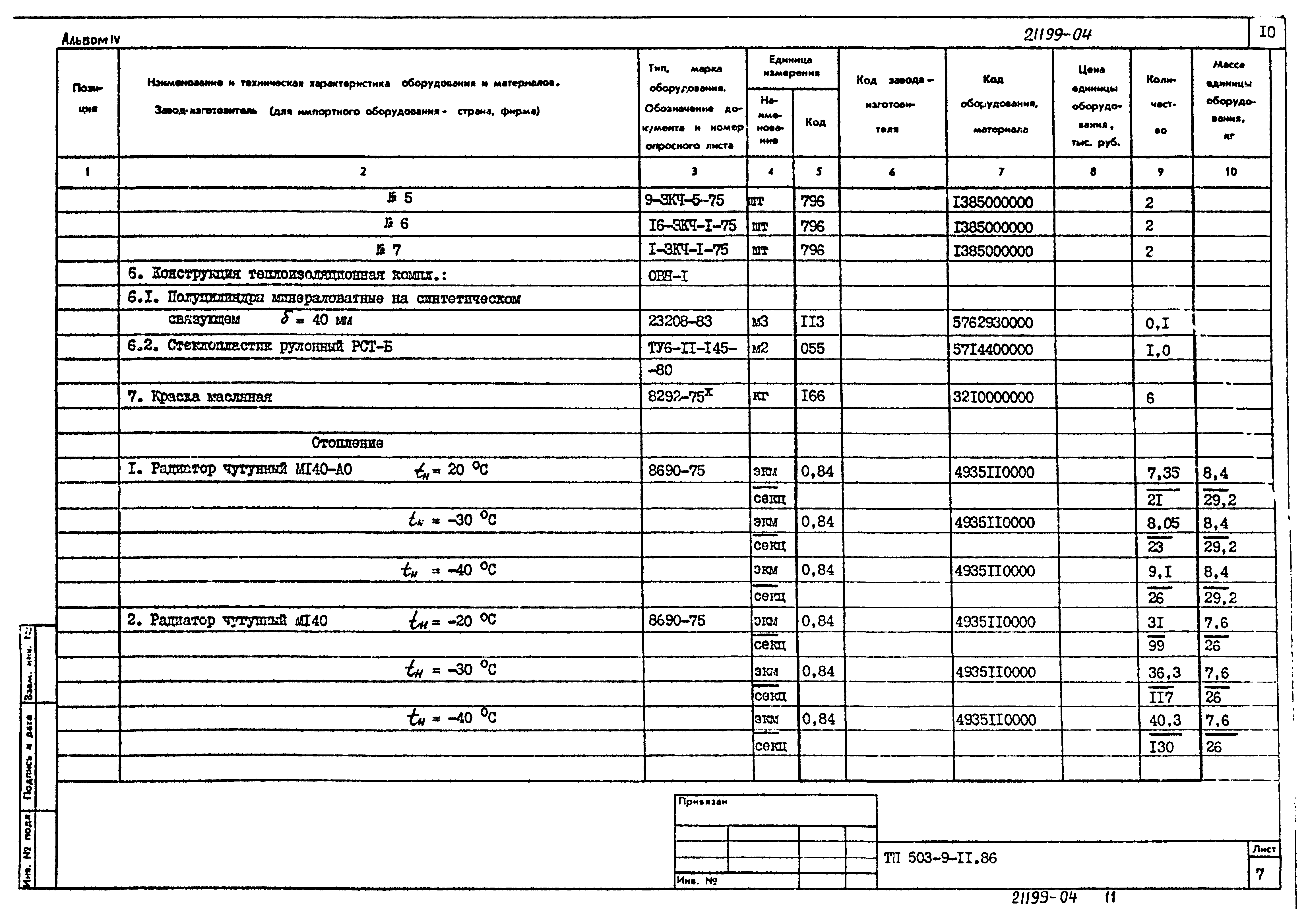 Типовой проект 503-9-11.86