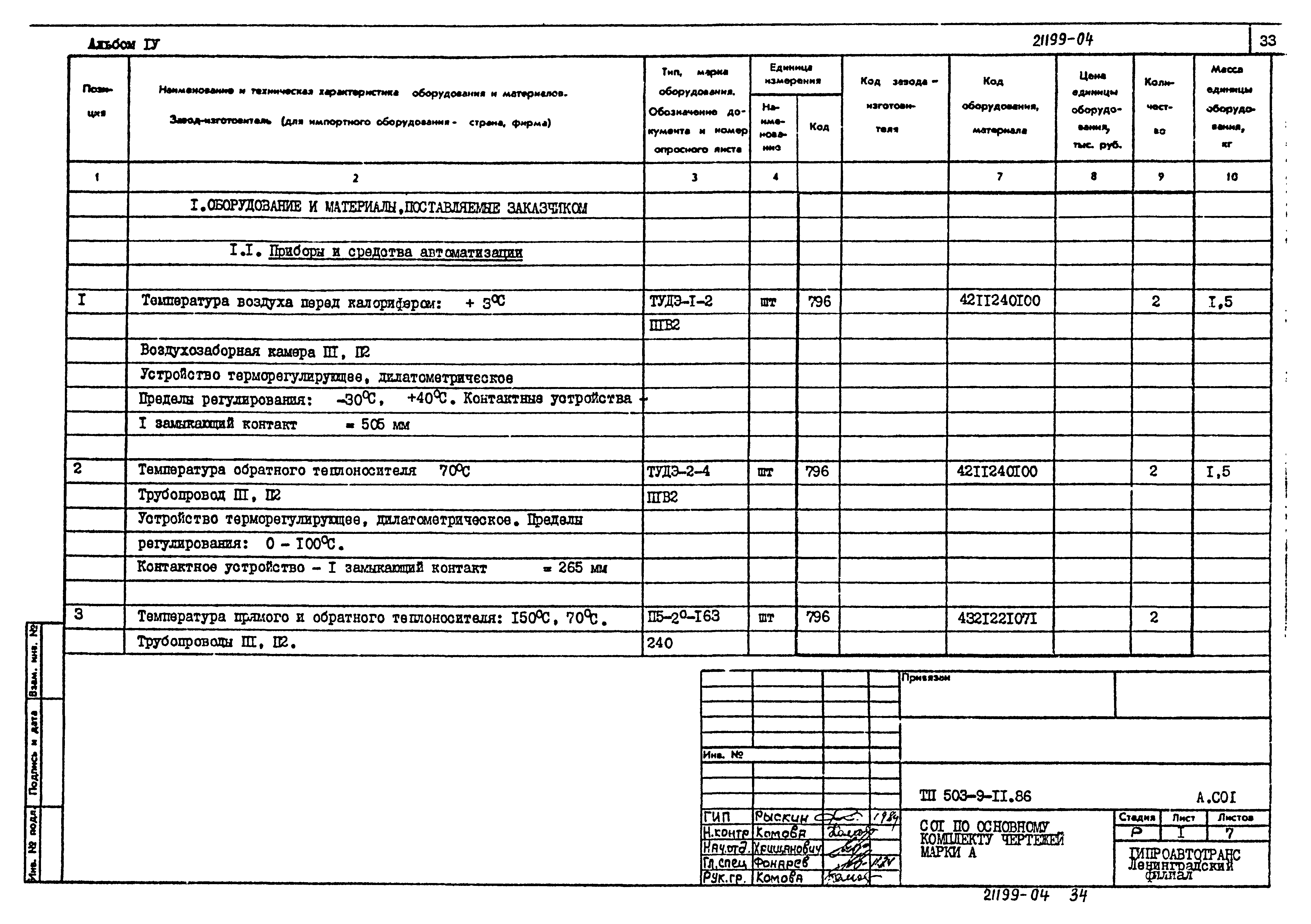 Типовой проект 503-9-11.86