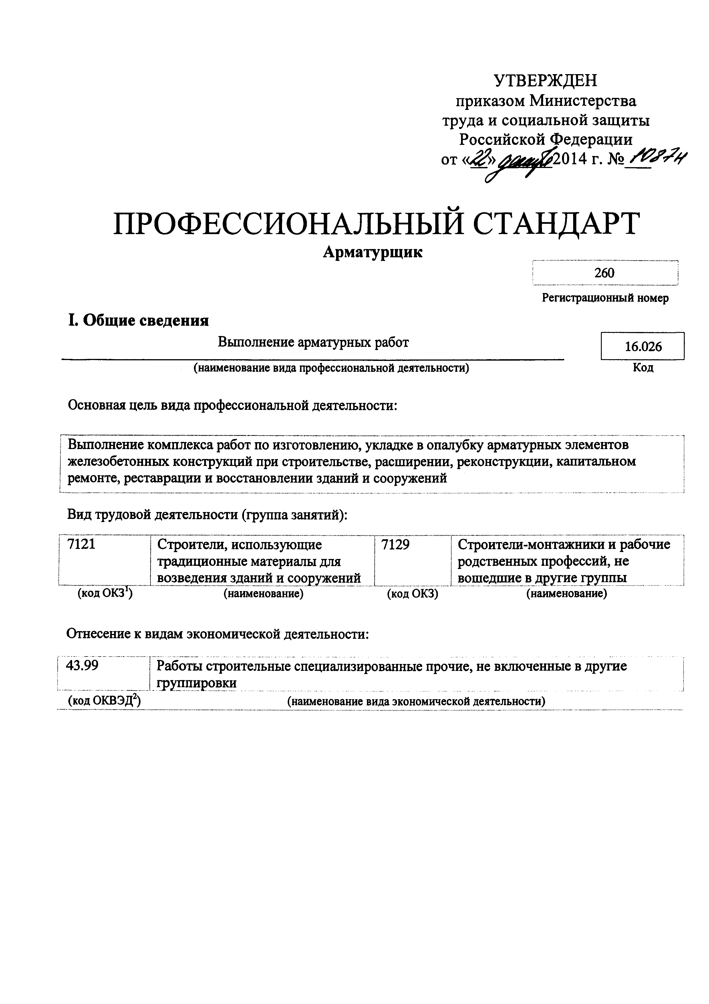 Приказ 1087н