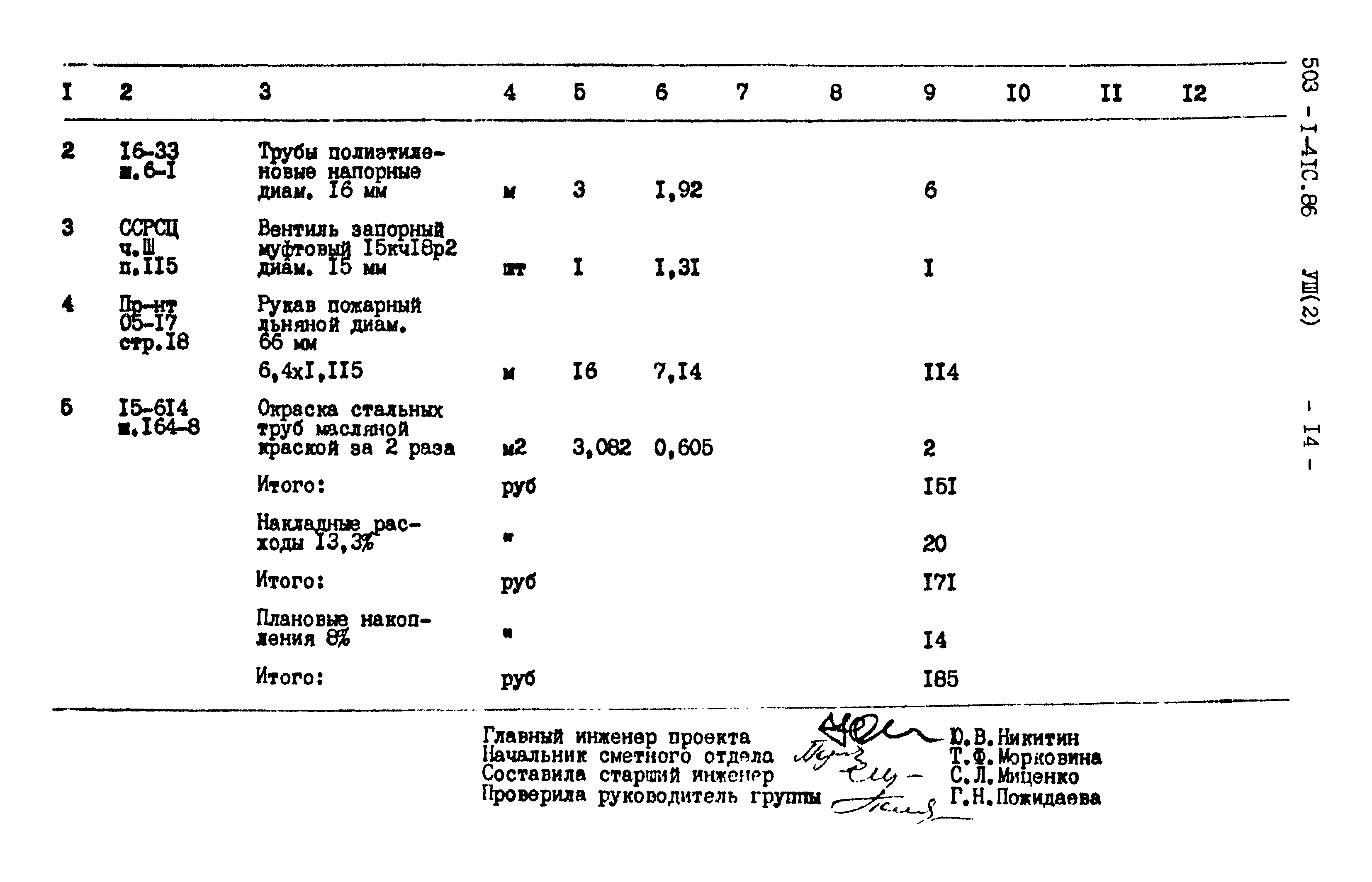 Типовой проект 503-1-41с.86