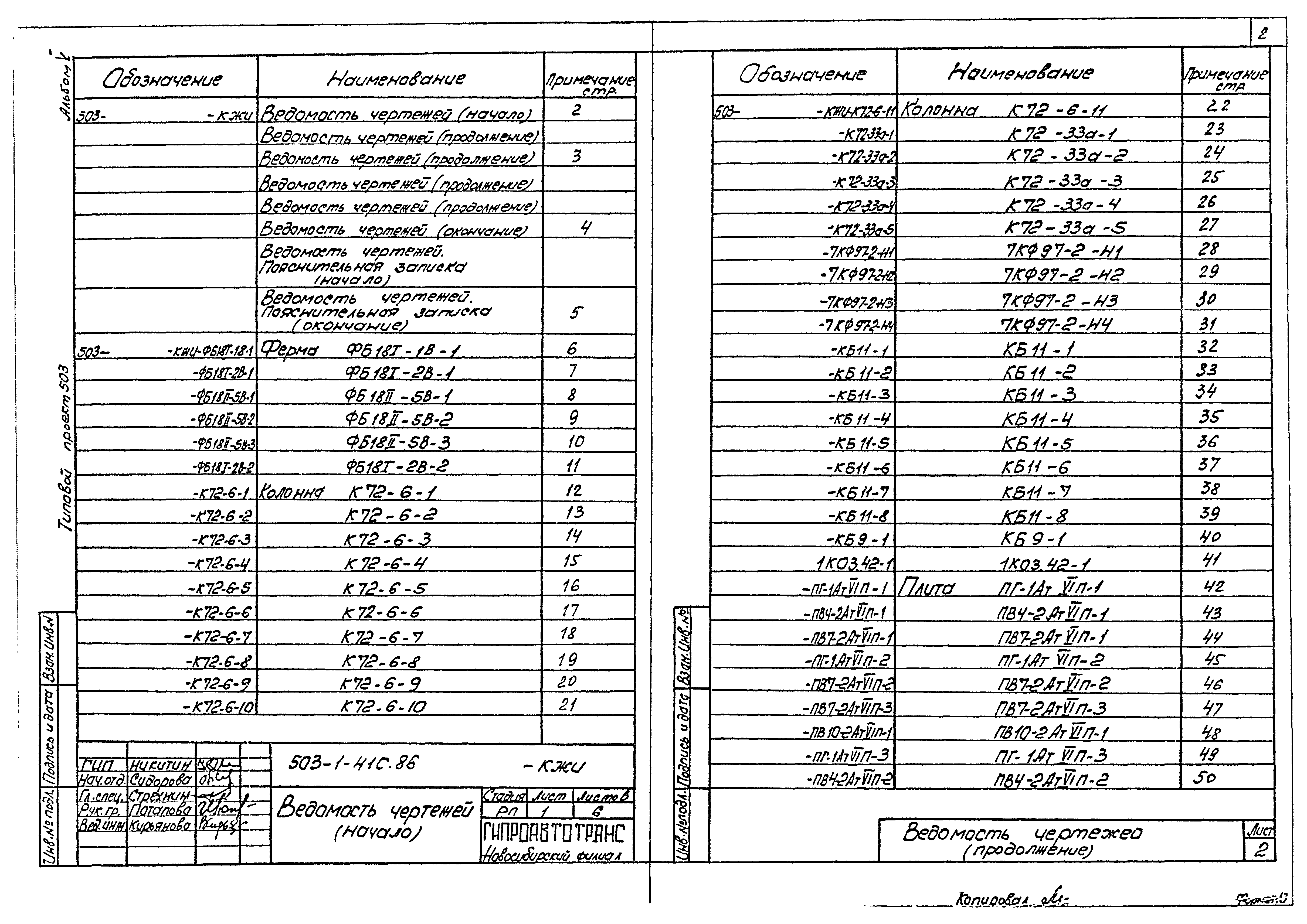 Типовой проект 503-1-41с.86