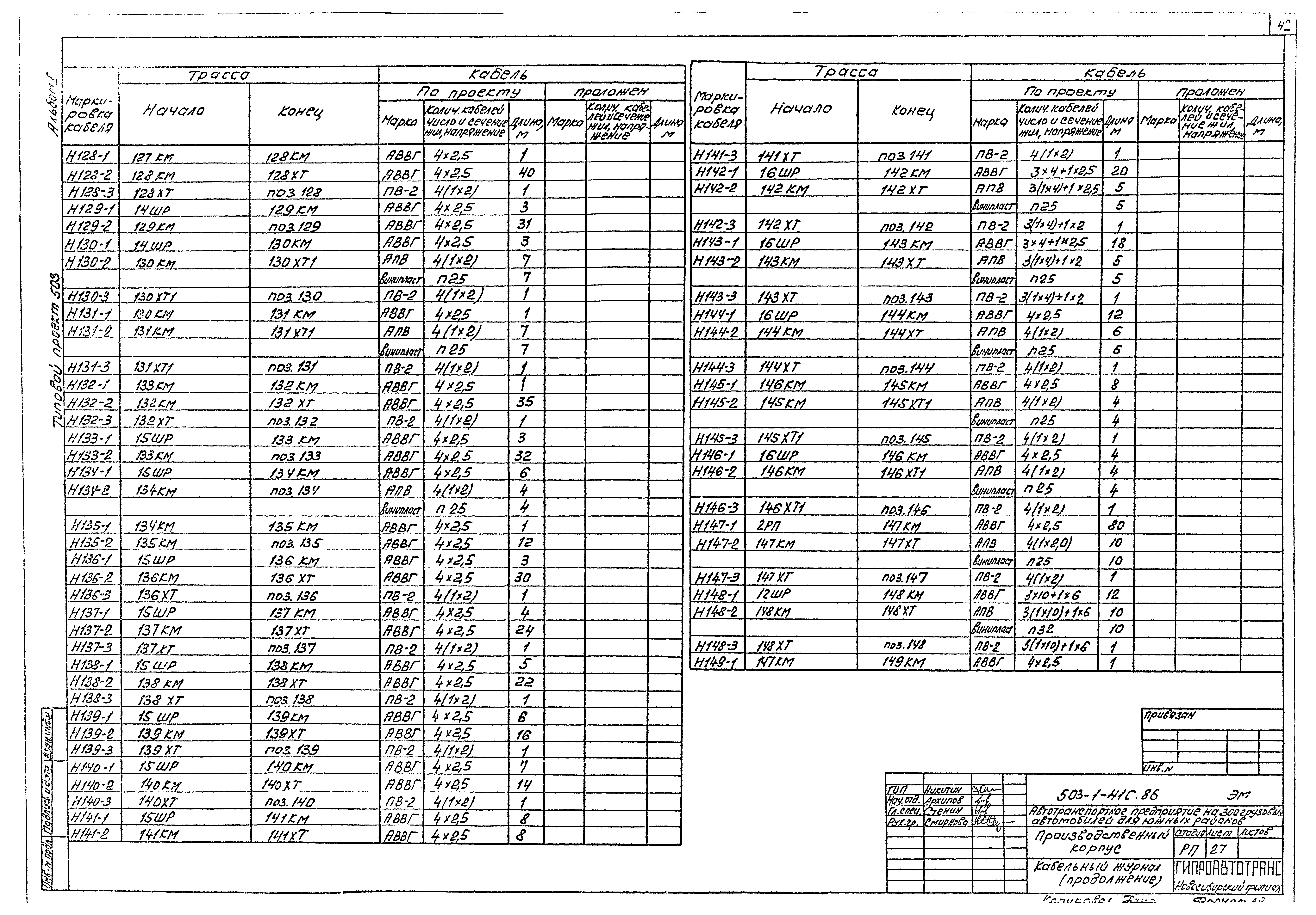 Типовой проект 503-1-41с.86