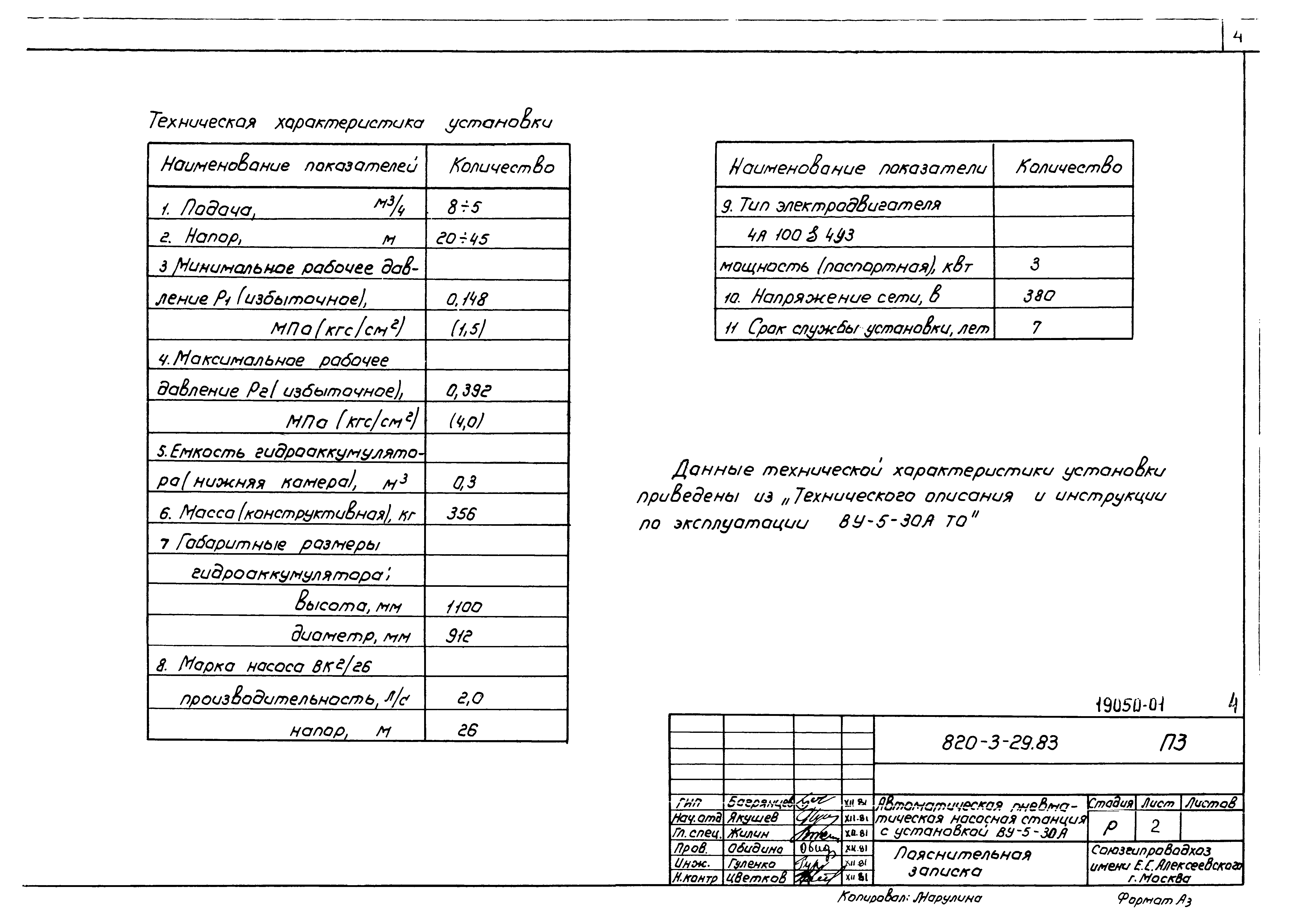 Типовой проект 820-3-29.83
