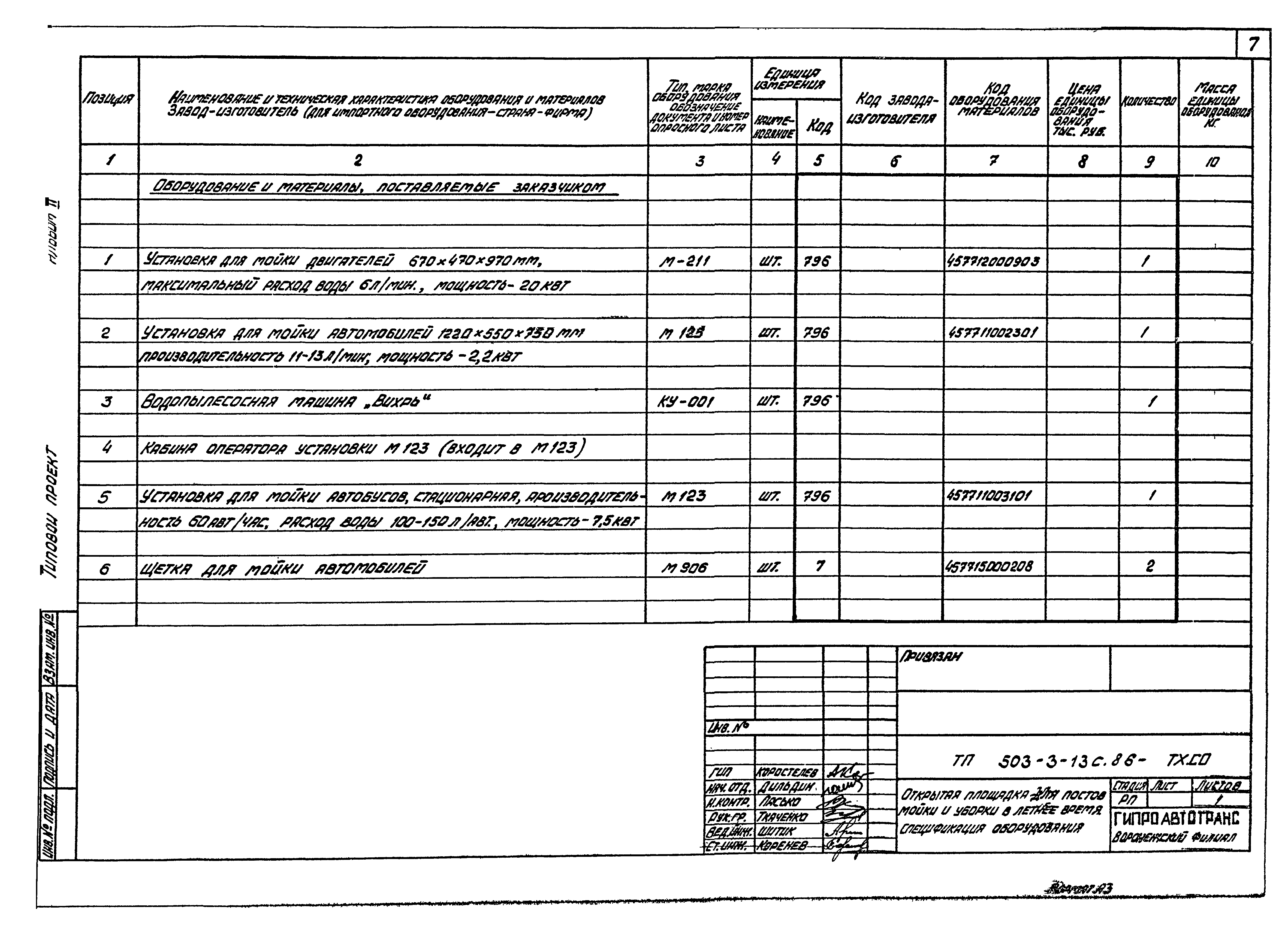 Типовой проект 503-3-13с.86