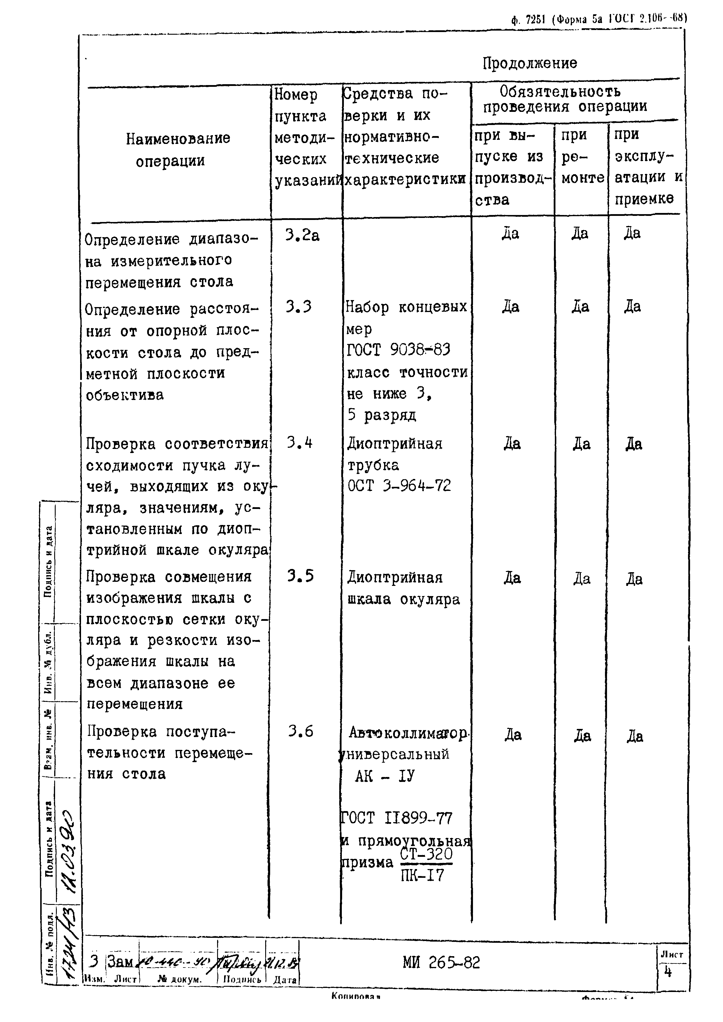 МИ 265-82