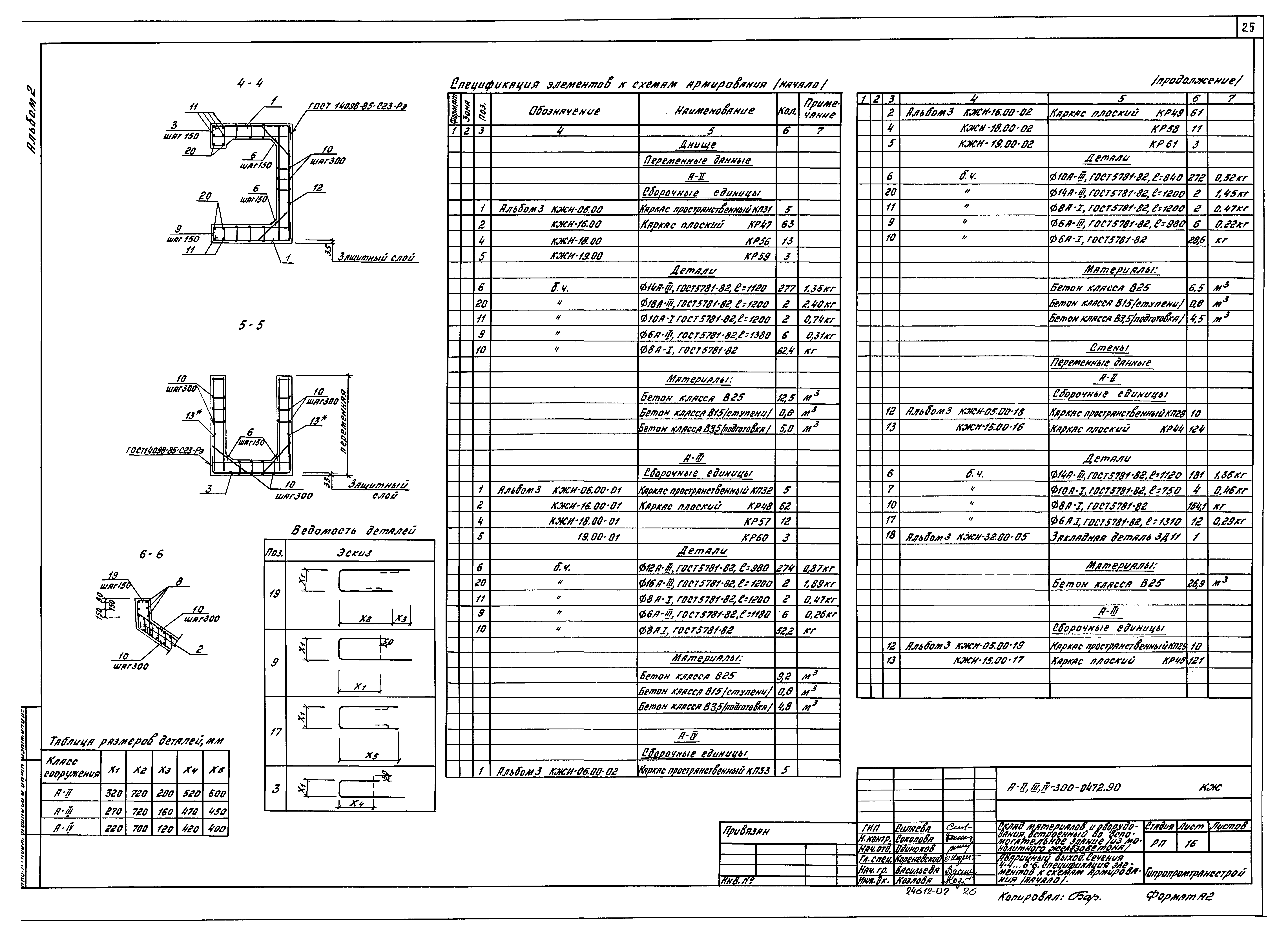 Типовые проектные решения А-II,III,IV-300-0472.90