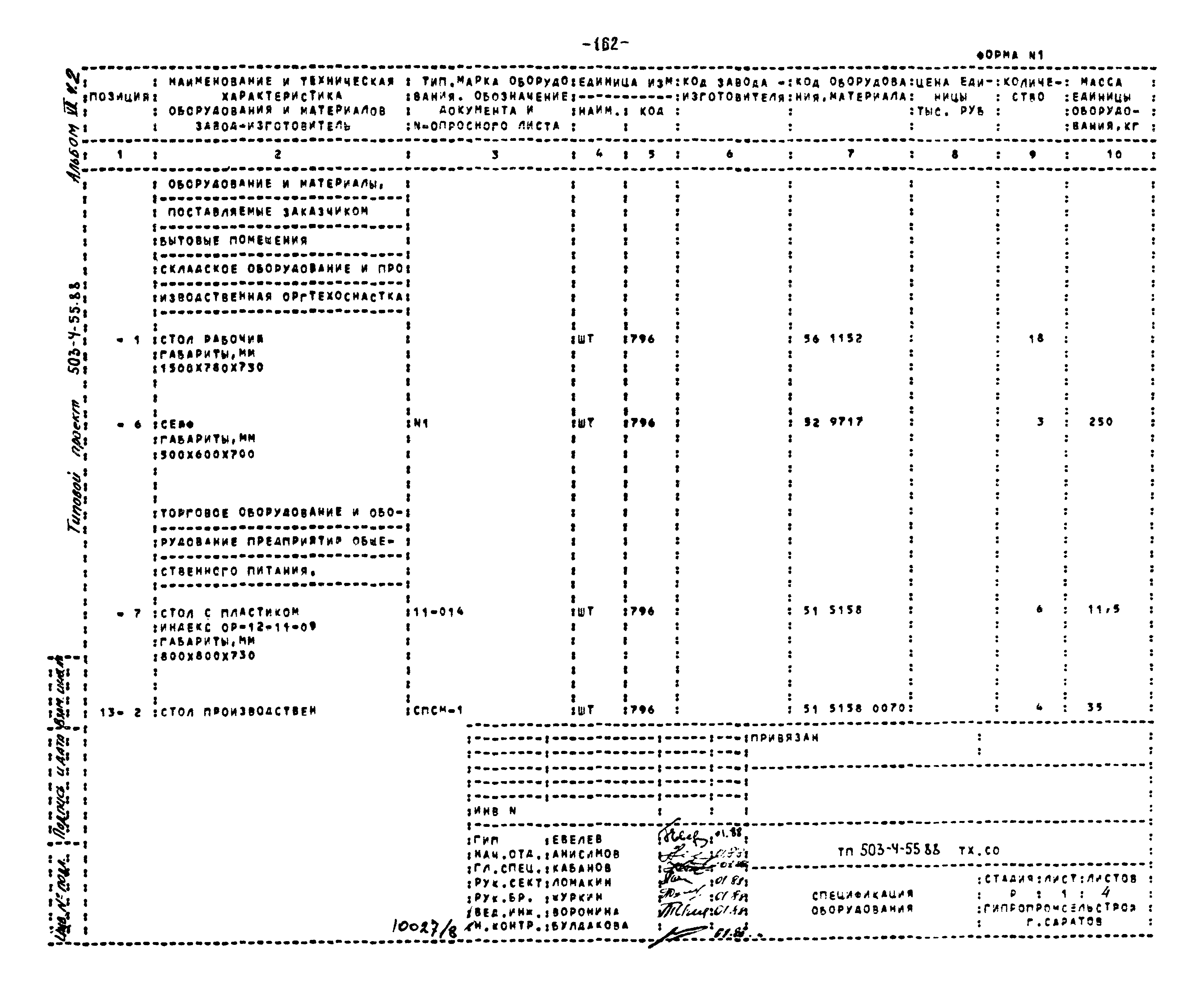 Типовой проект 503-4-55.88