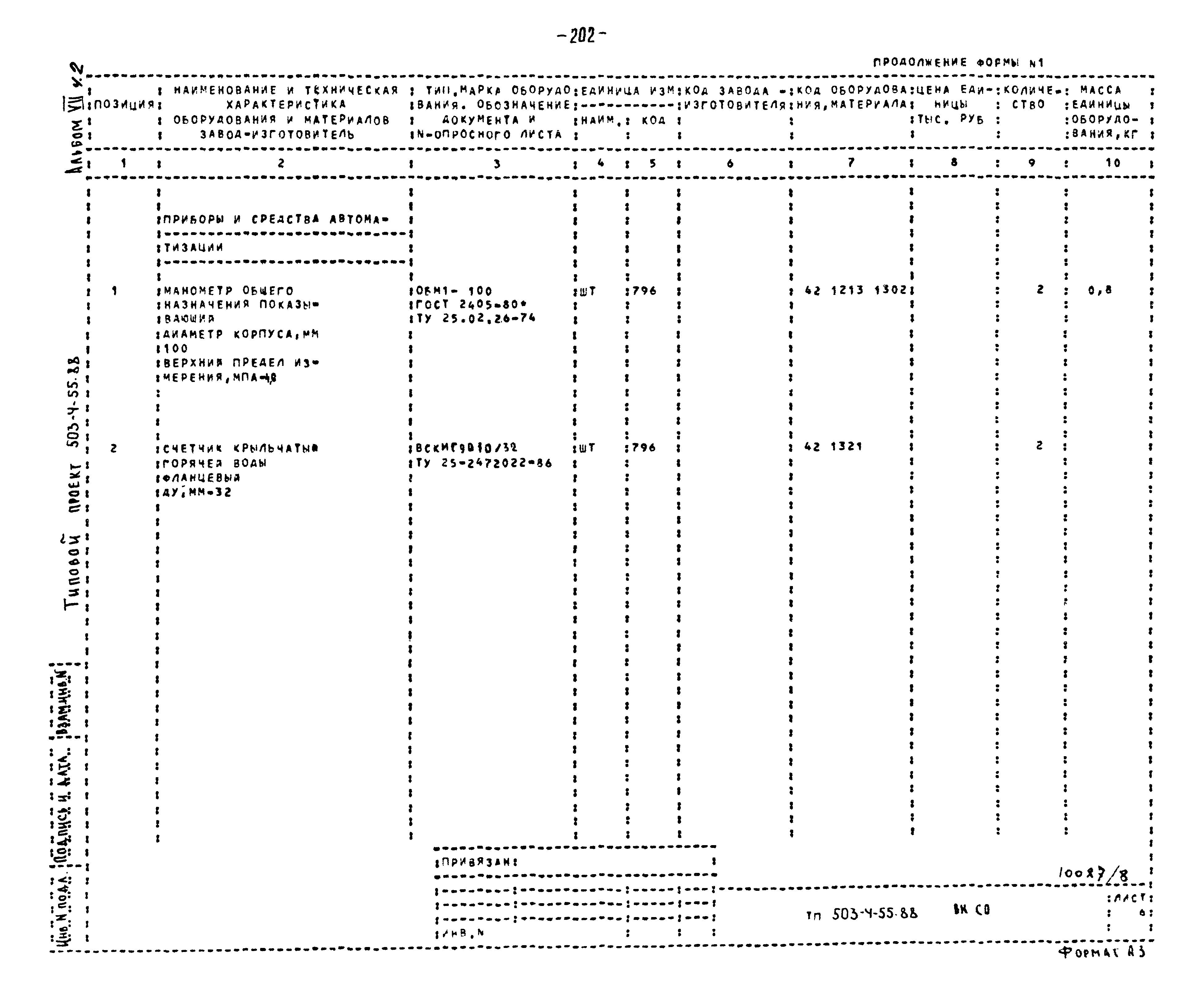 Типовой проект 503-4-55.88