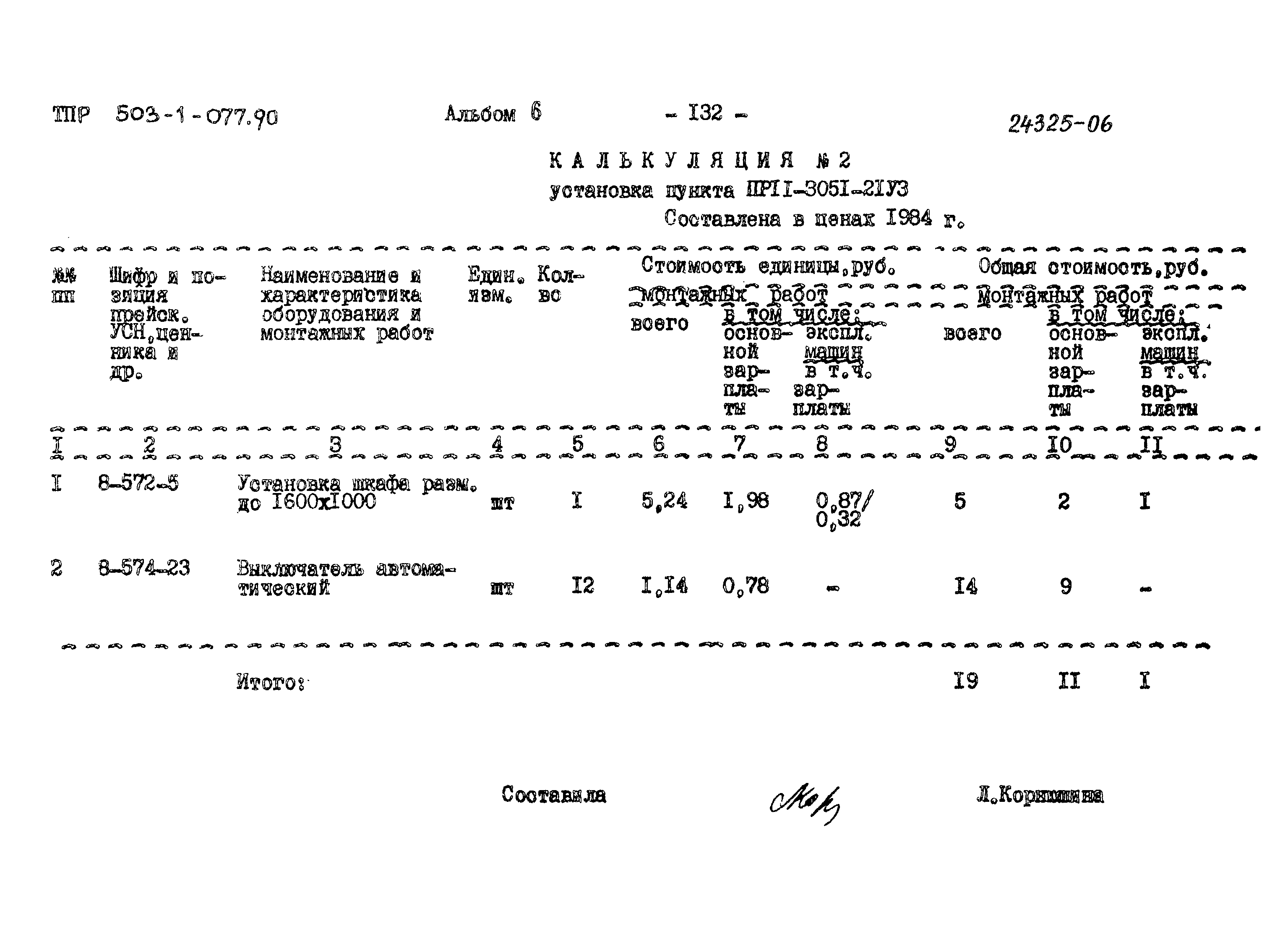 Типовые проектные решения 503-1-077.90