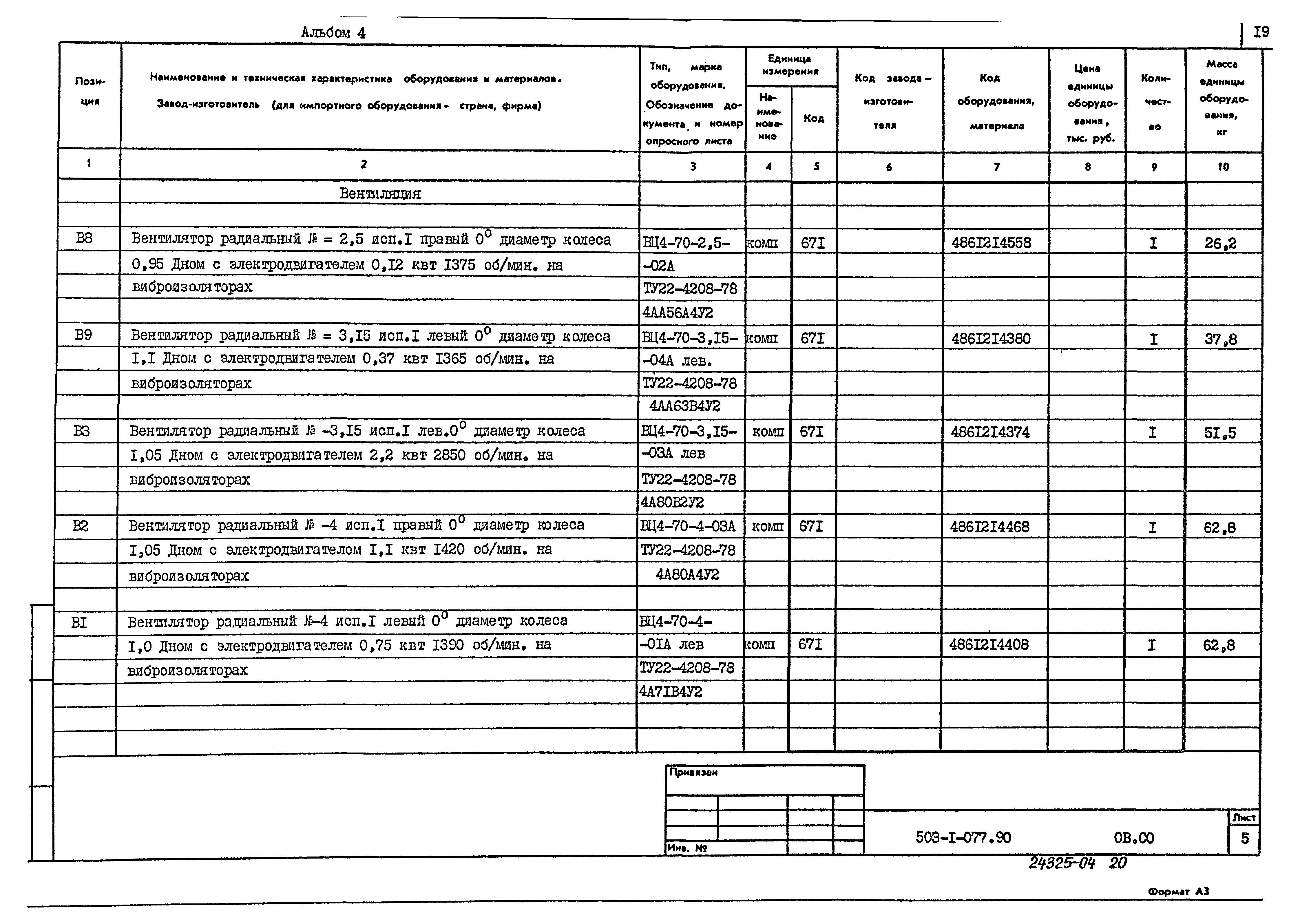 Типовые проектные решения 503-1-077.90