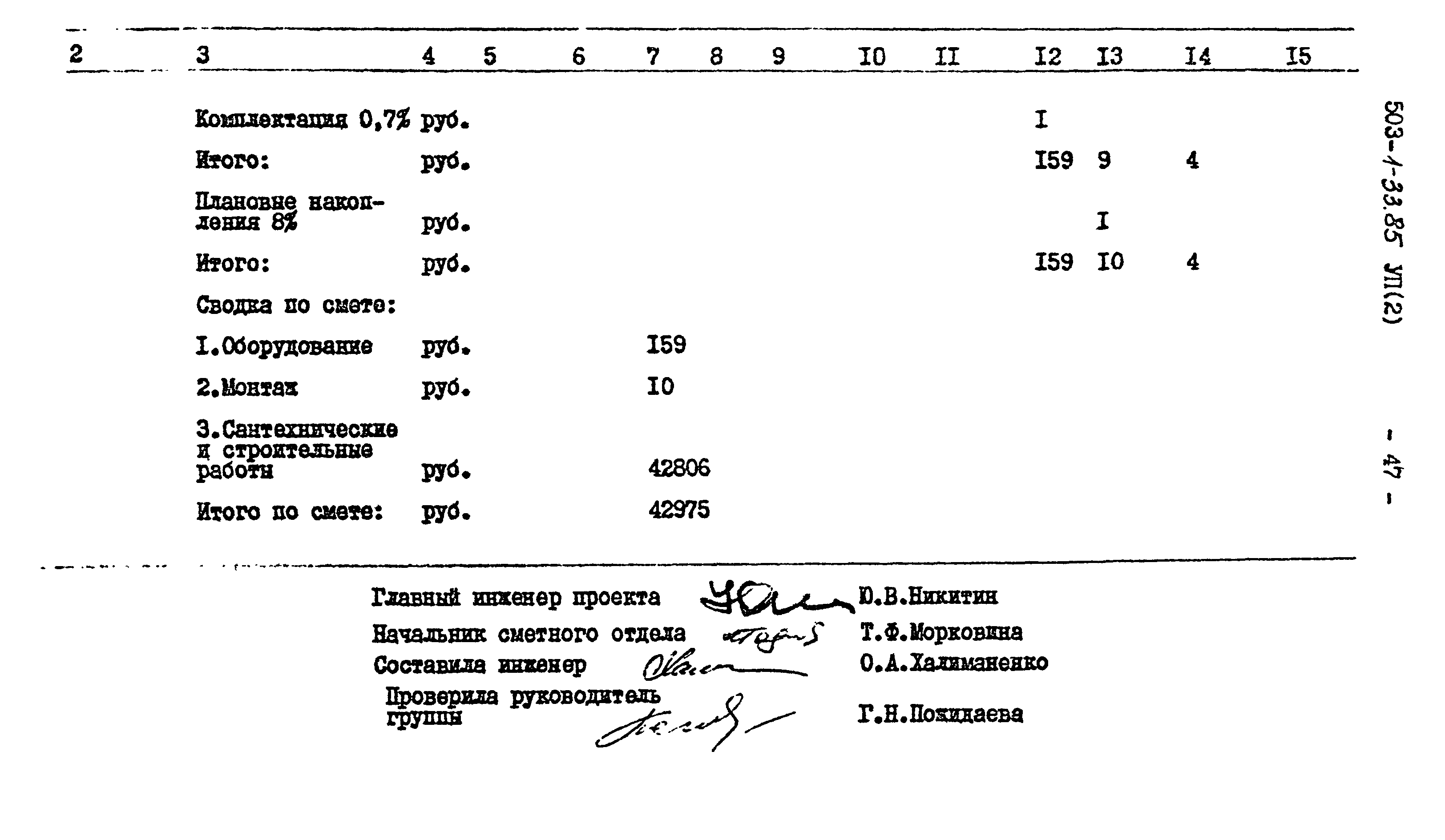 Типовой проект 503-1-33.85