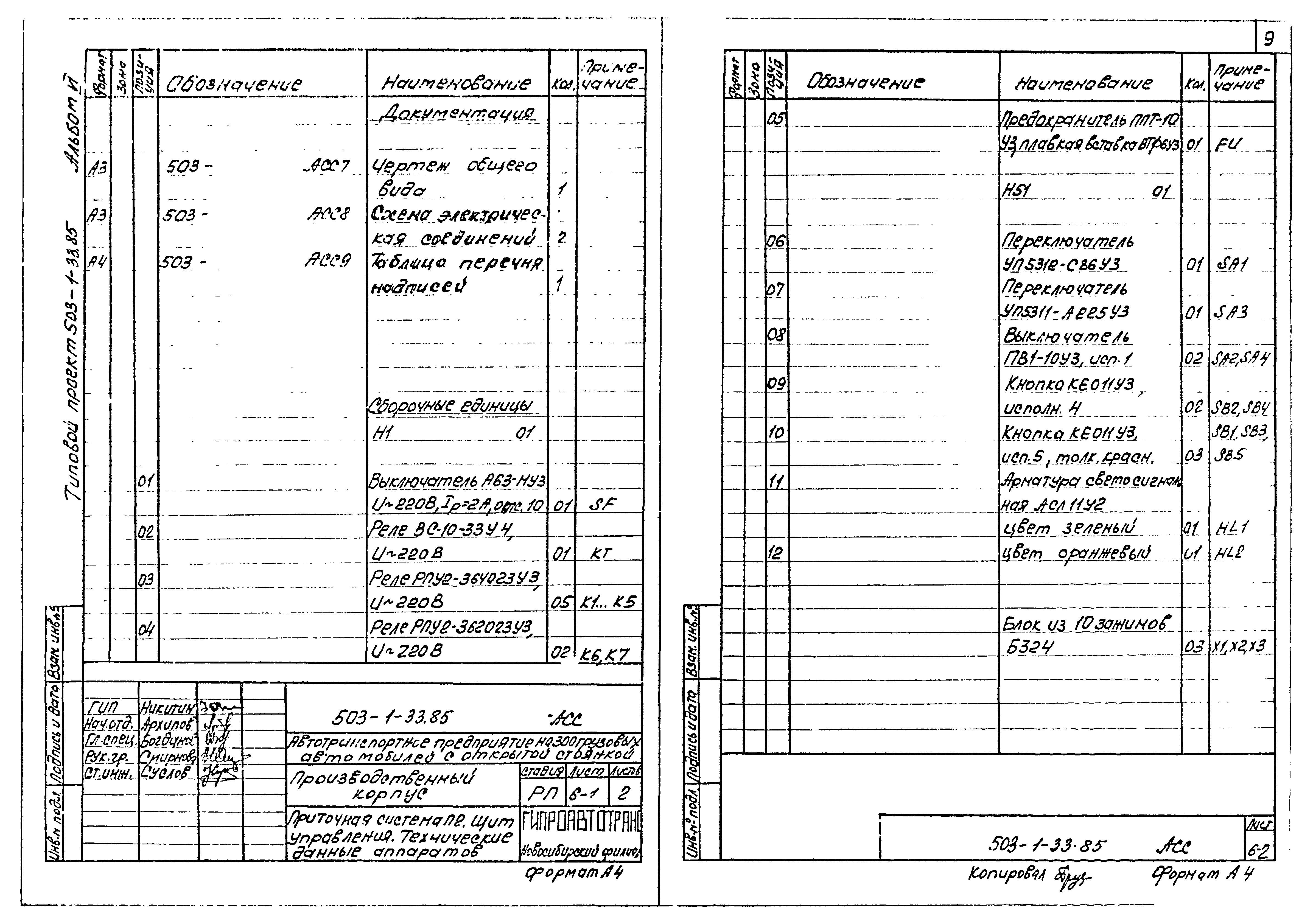 Типовой проект 503-1-33.85