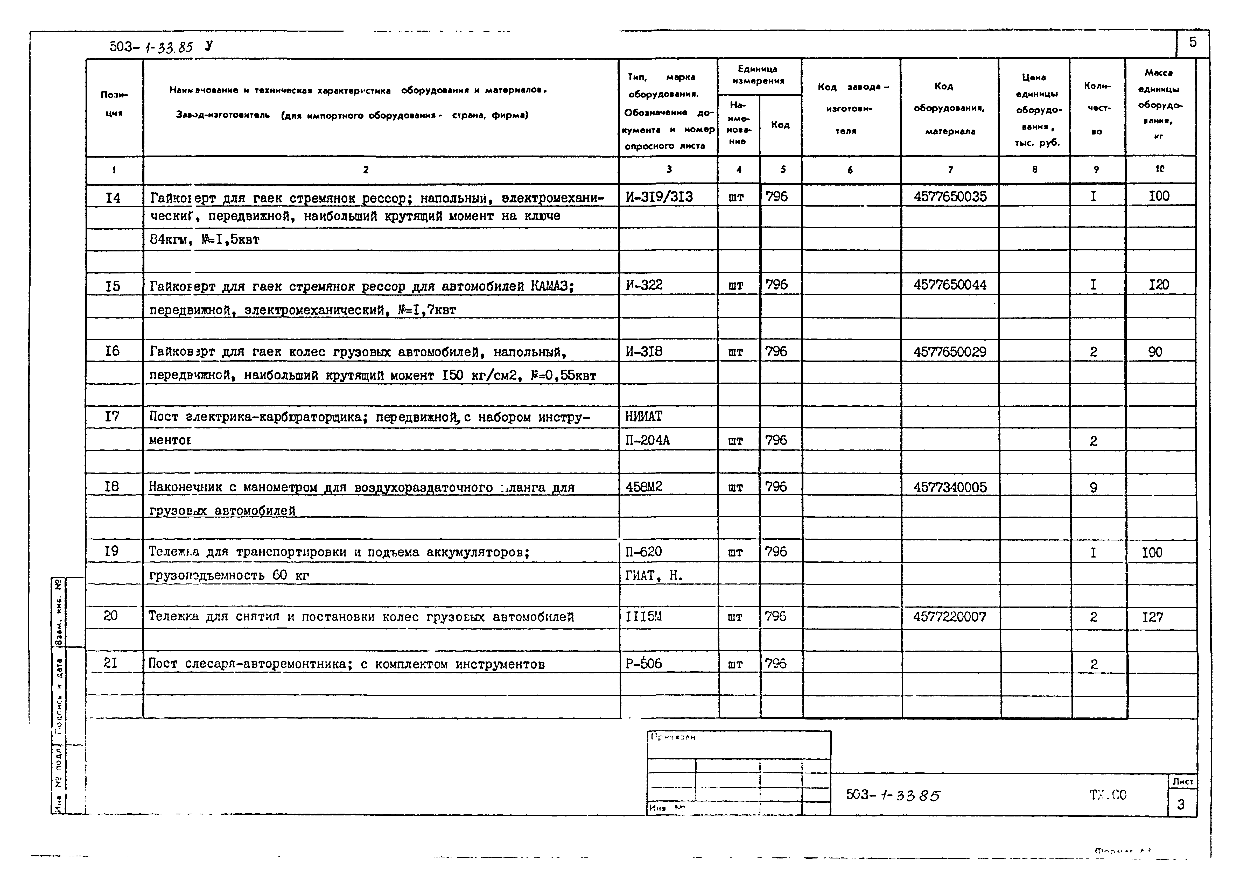 Типовой проект 503-1-33.85