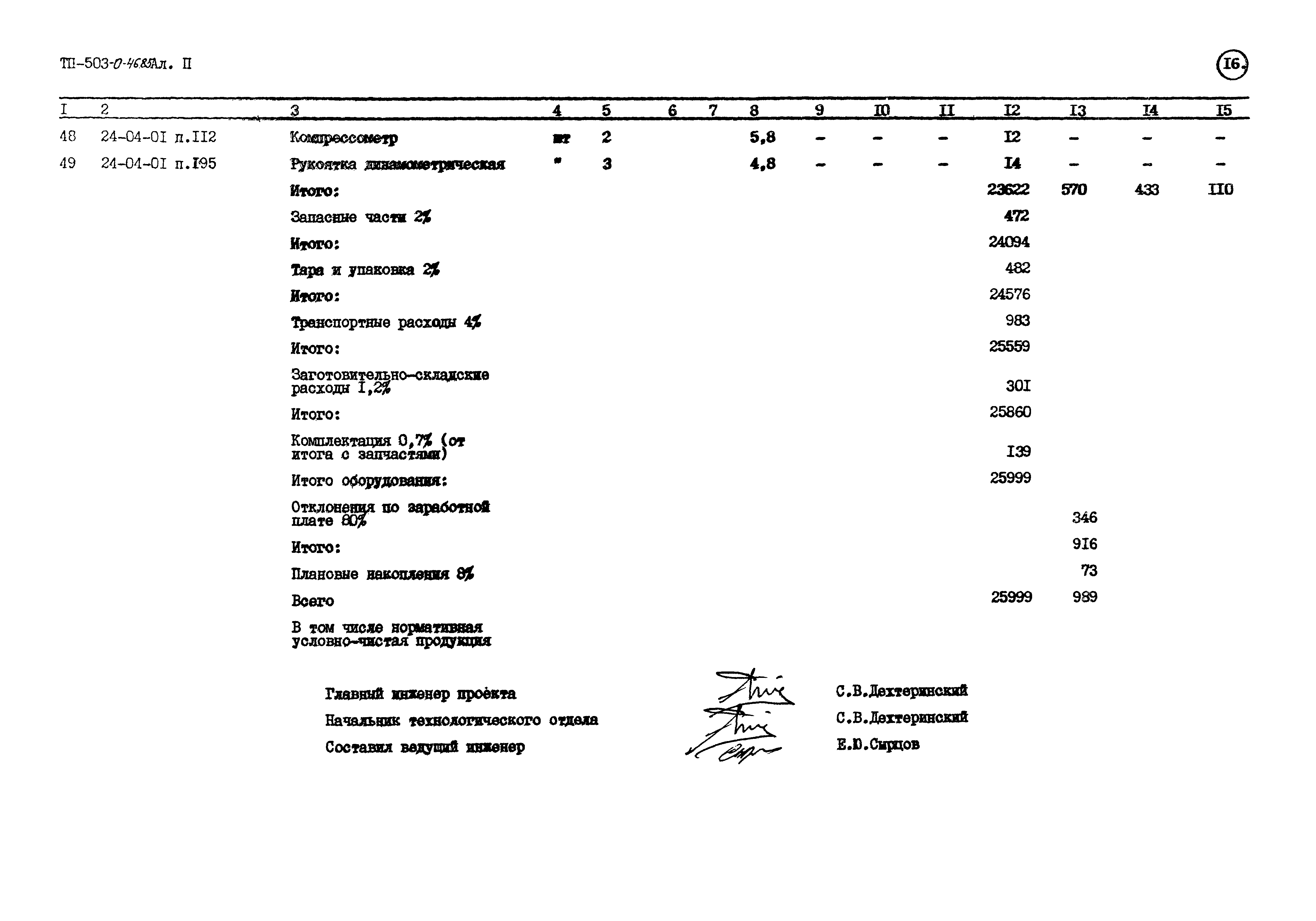 Типовые проектные решения 503-0-46.85