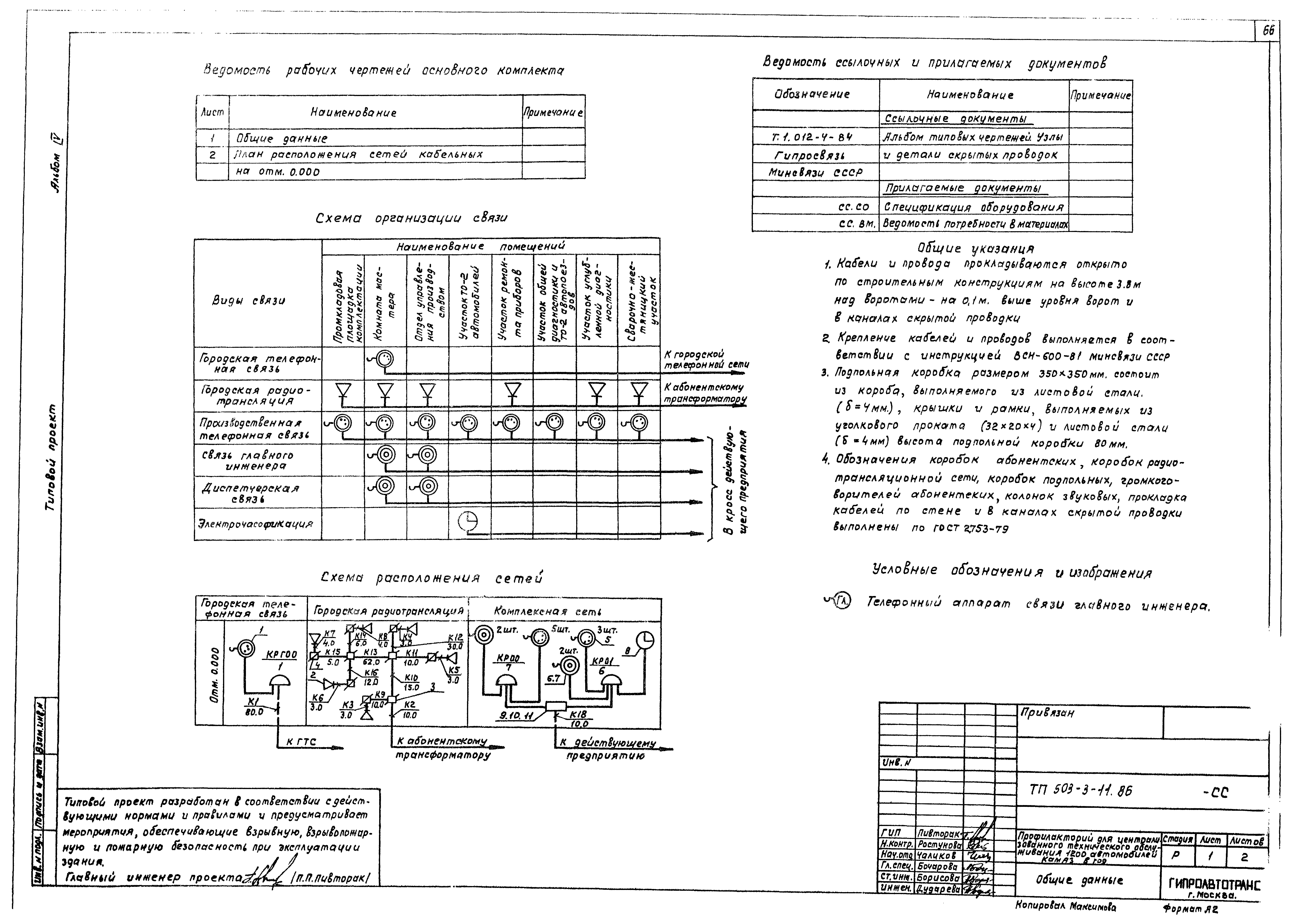 Типовой проект 503-3-11.86