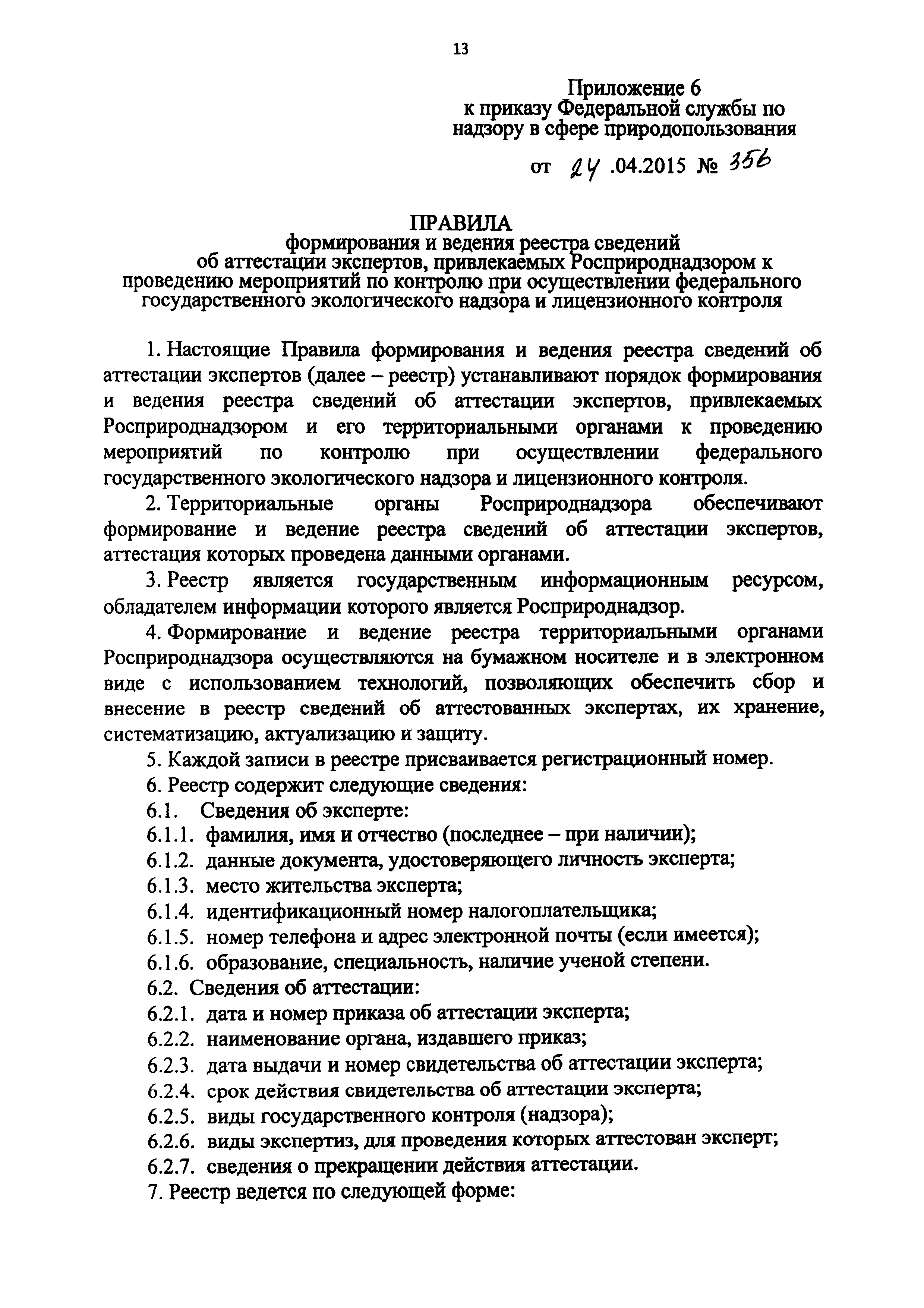 Приказ 356