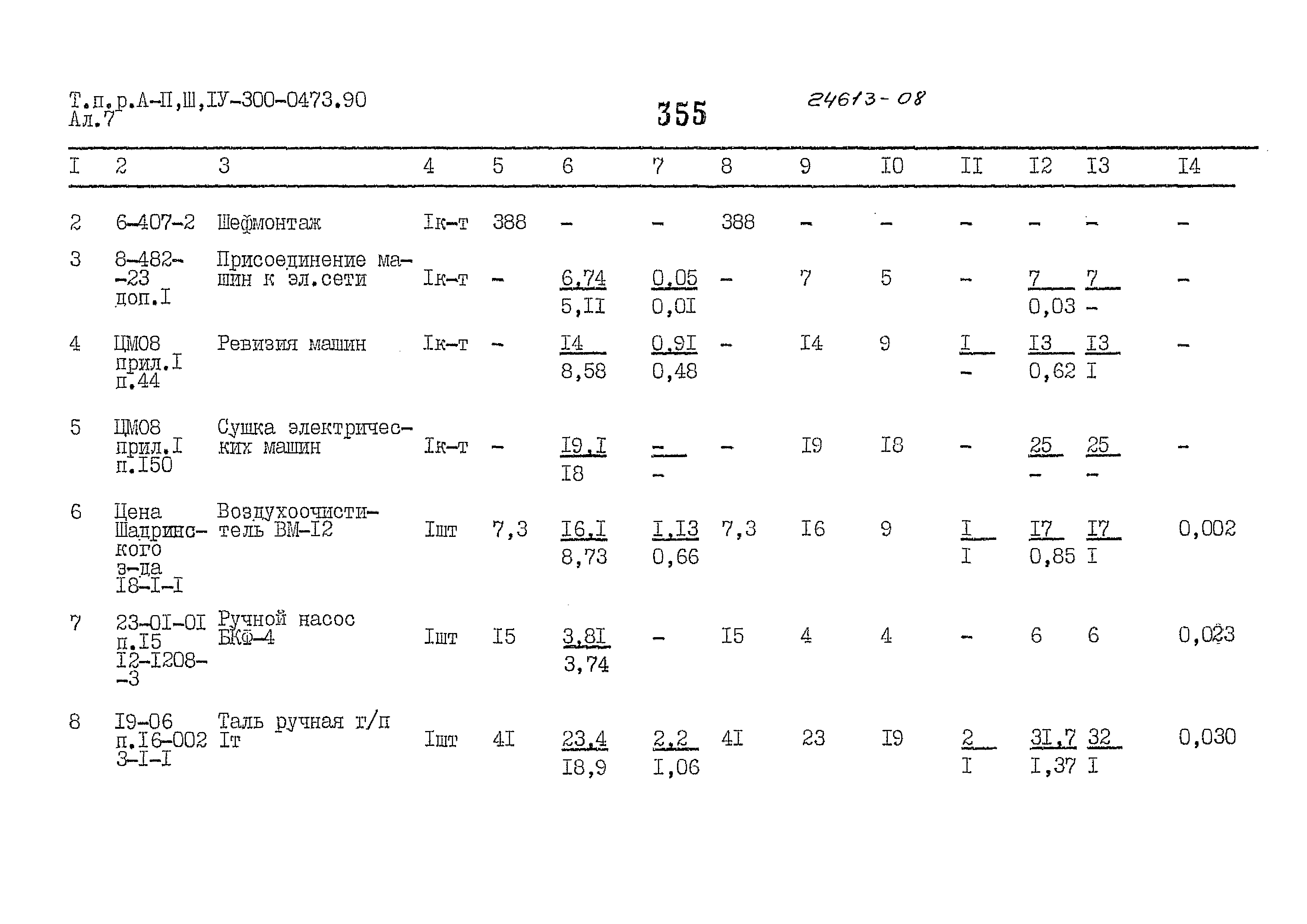 Типовые проектные решения А-II,III,IV-300-0473.90