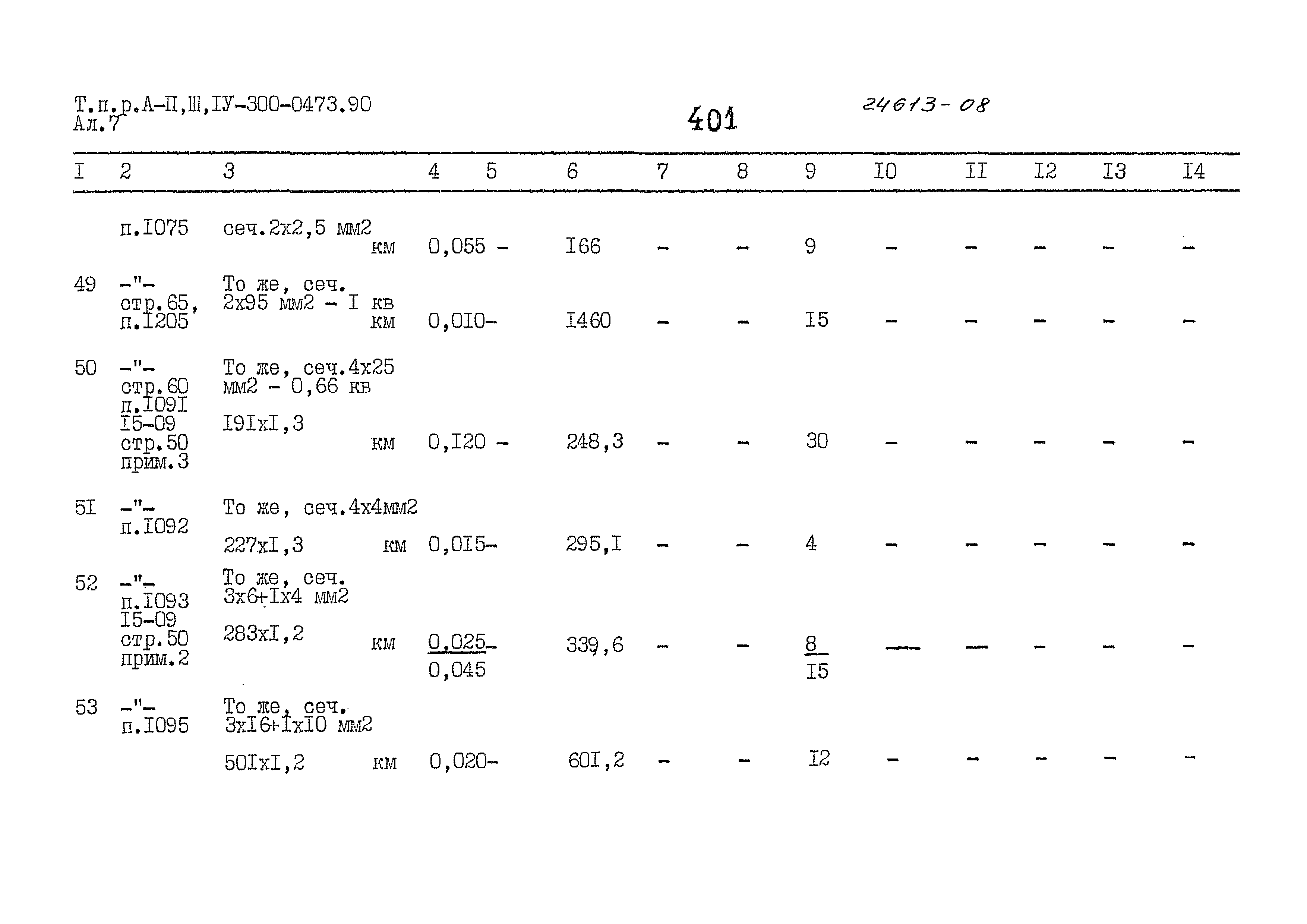 Типовые проектные решения А-II,III,IV-300-0473.90