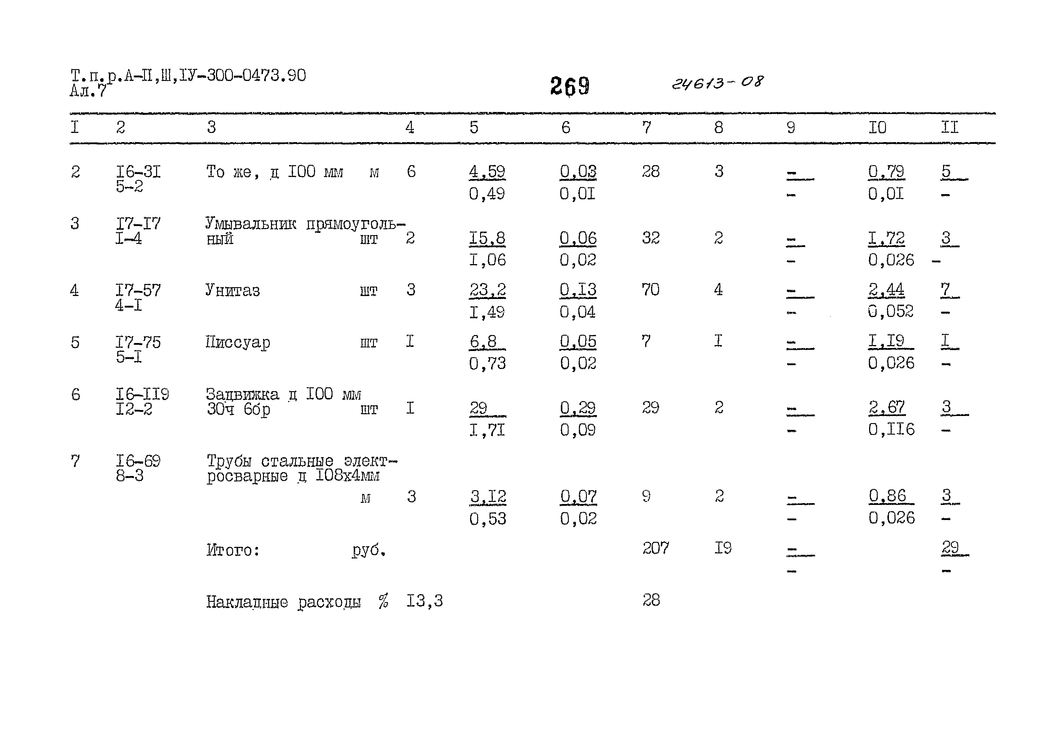 Типовые проектные решения А-II,III,IV-300-0473.90