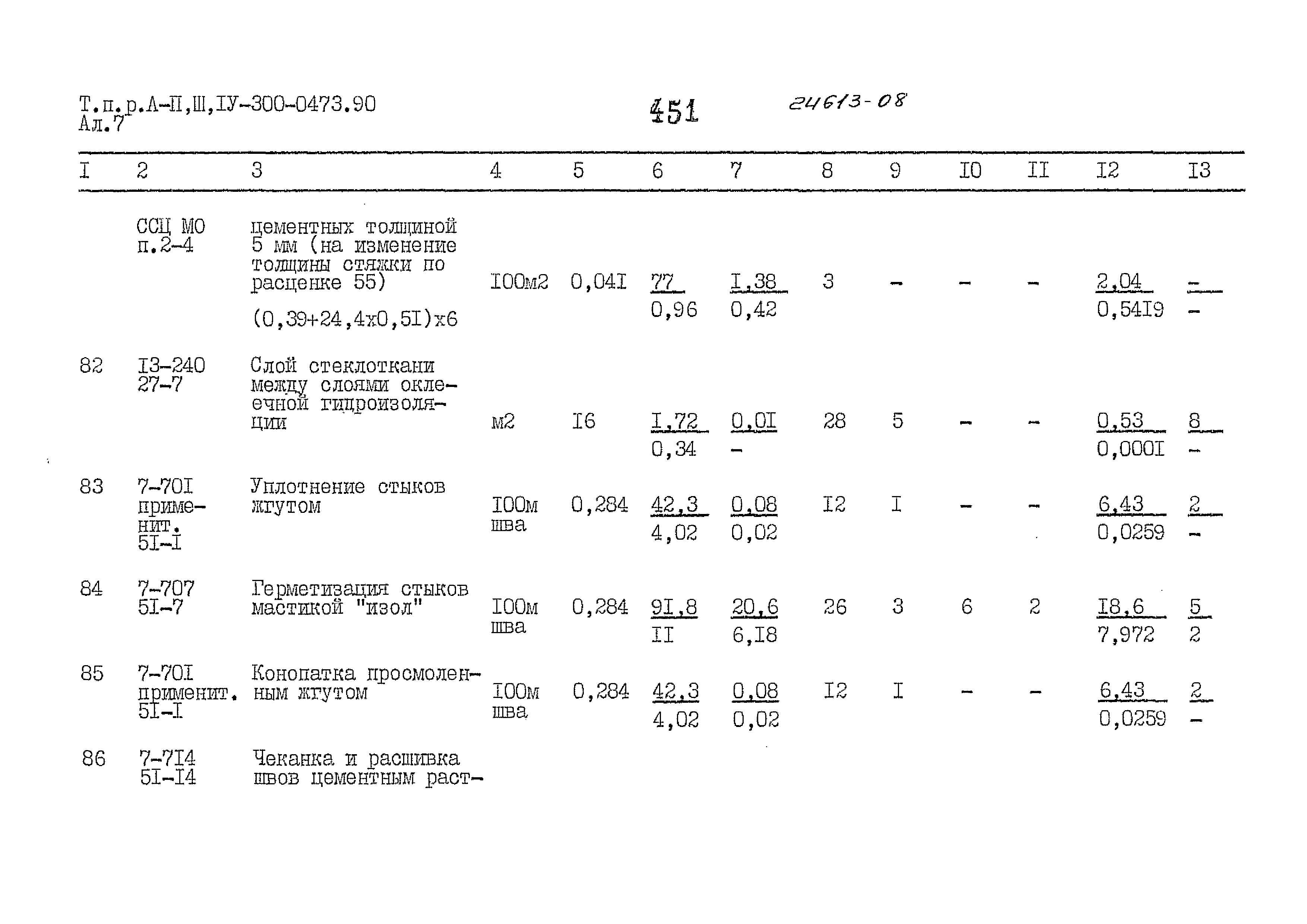 Типовые проектные решения А-II,III,IV-300-0473.90