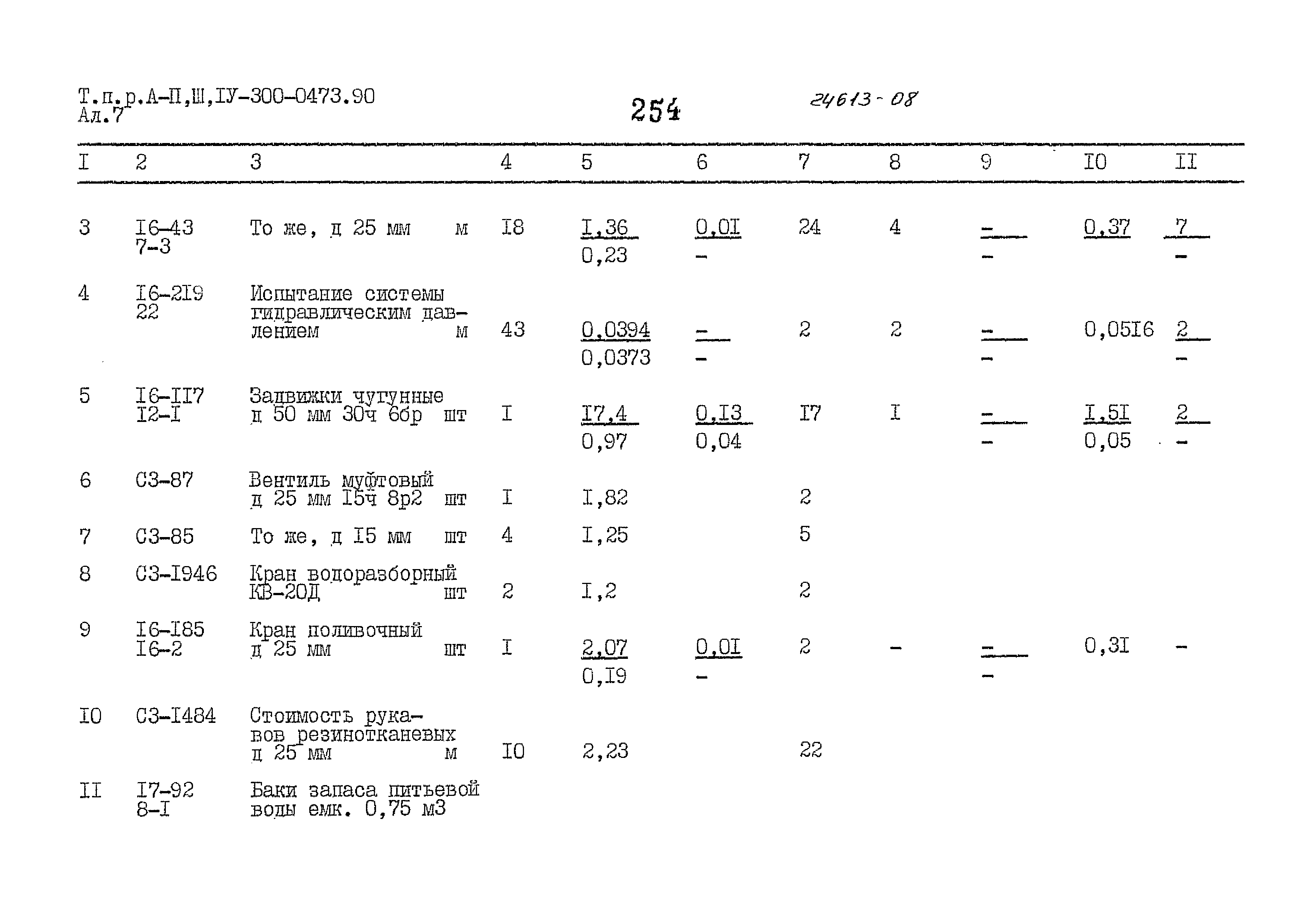 Типовые проектные решения А-II,III,IV-300-0473.90