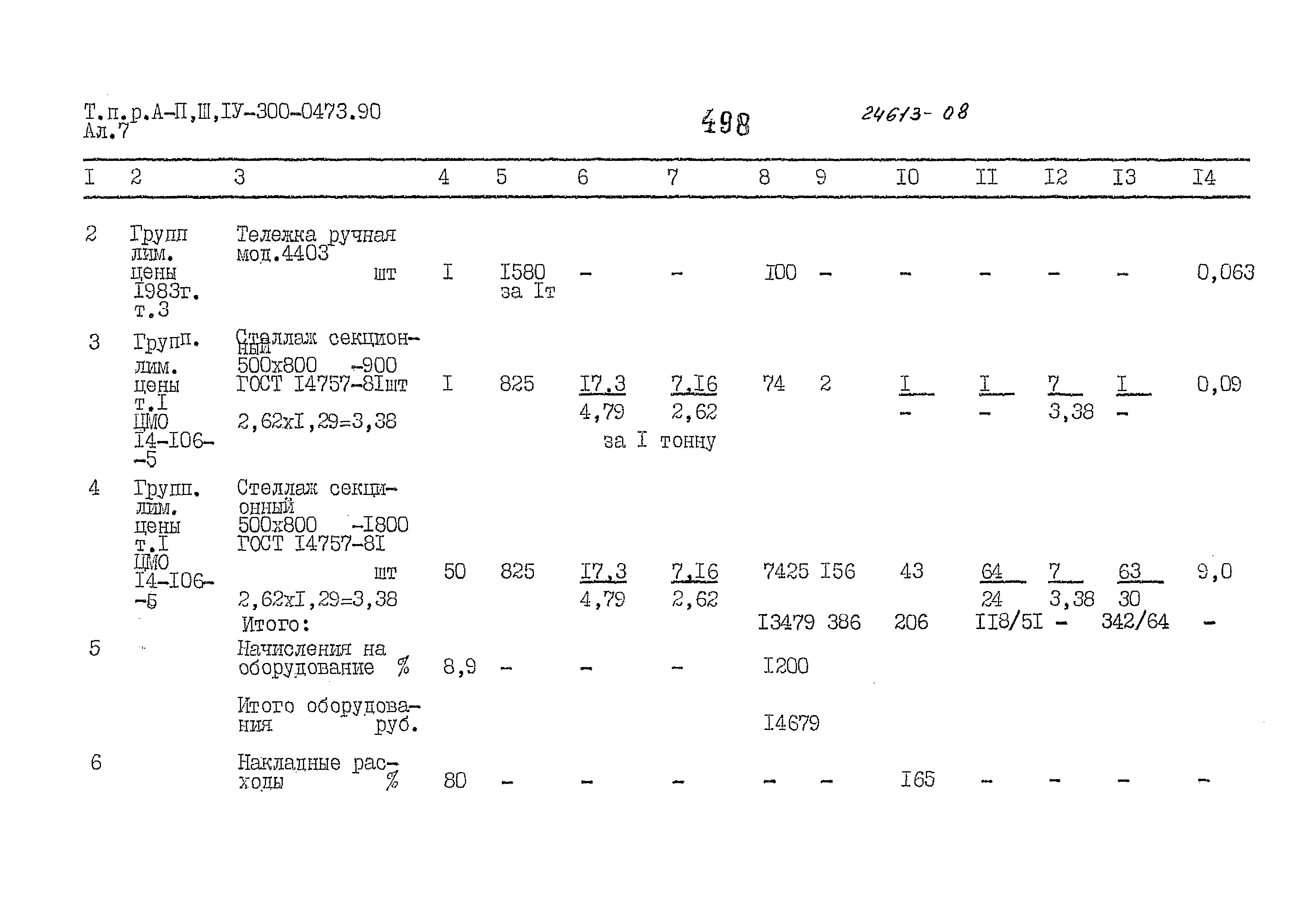 Типовые проектные решения А-II,III,IV-300-0473.90