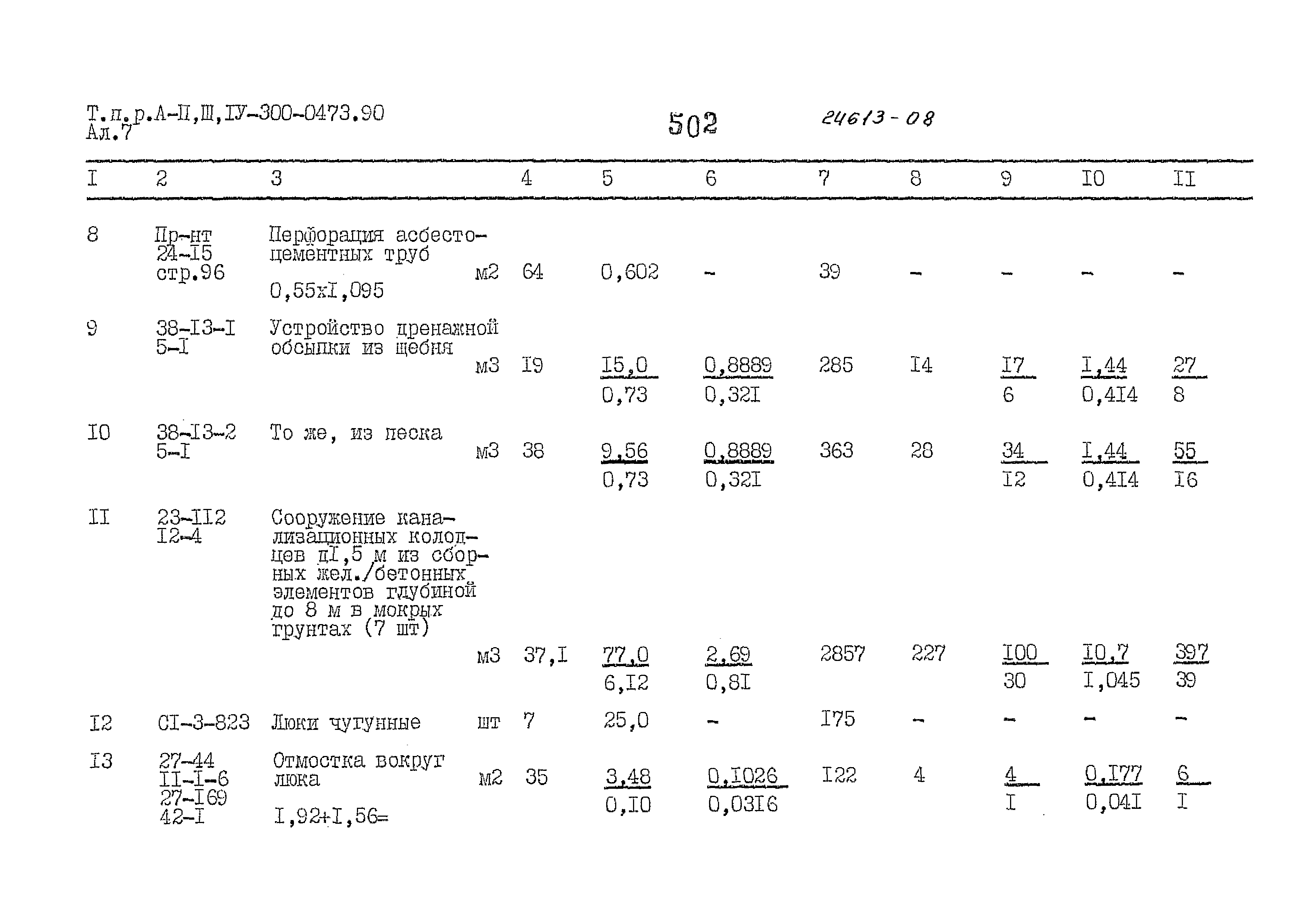 Типовые проектные решения А-II,III,IV-300-0473.90