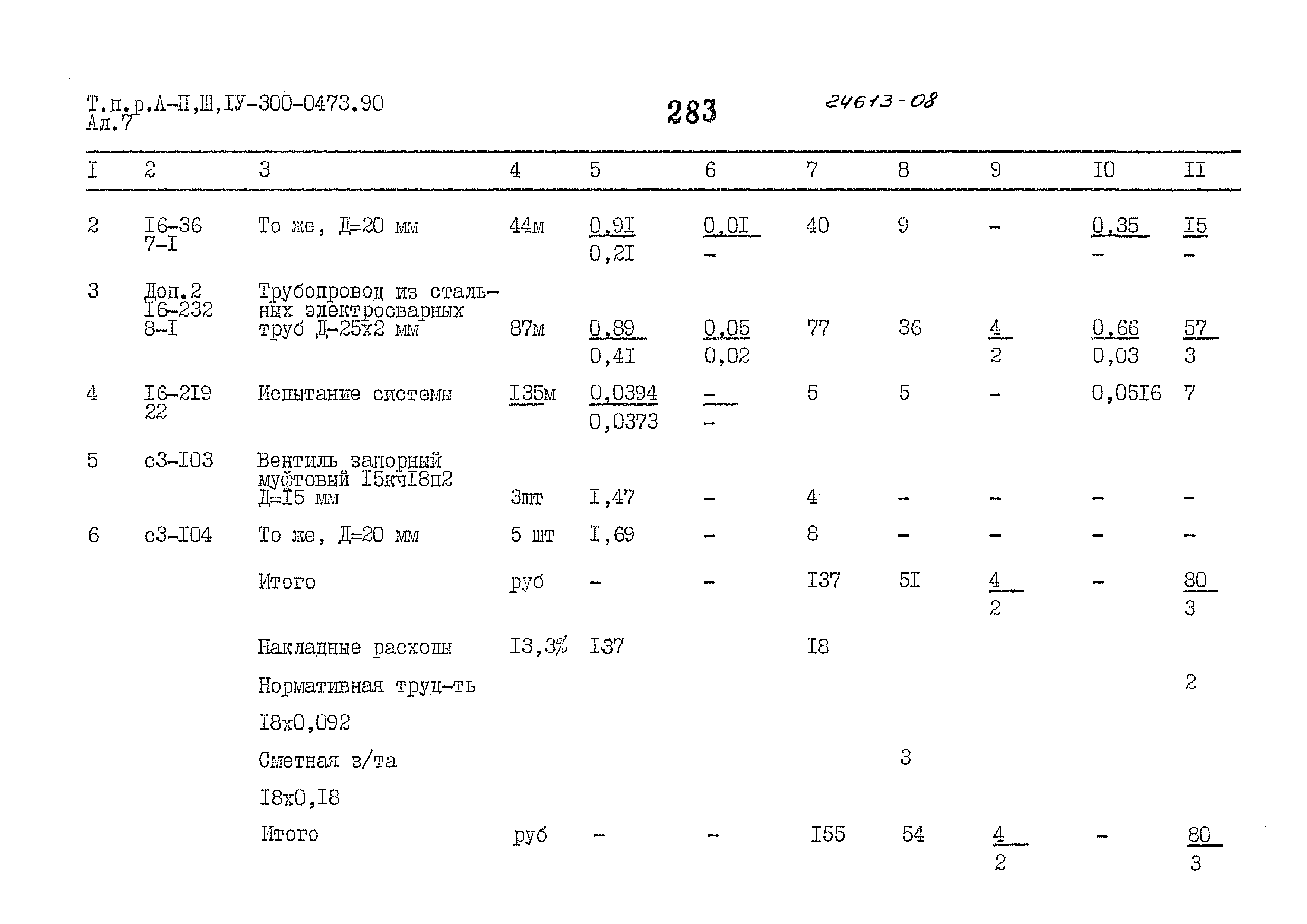 Типовые проектные решения А-II,III,IV-300-0473.90