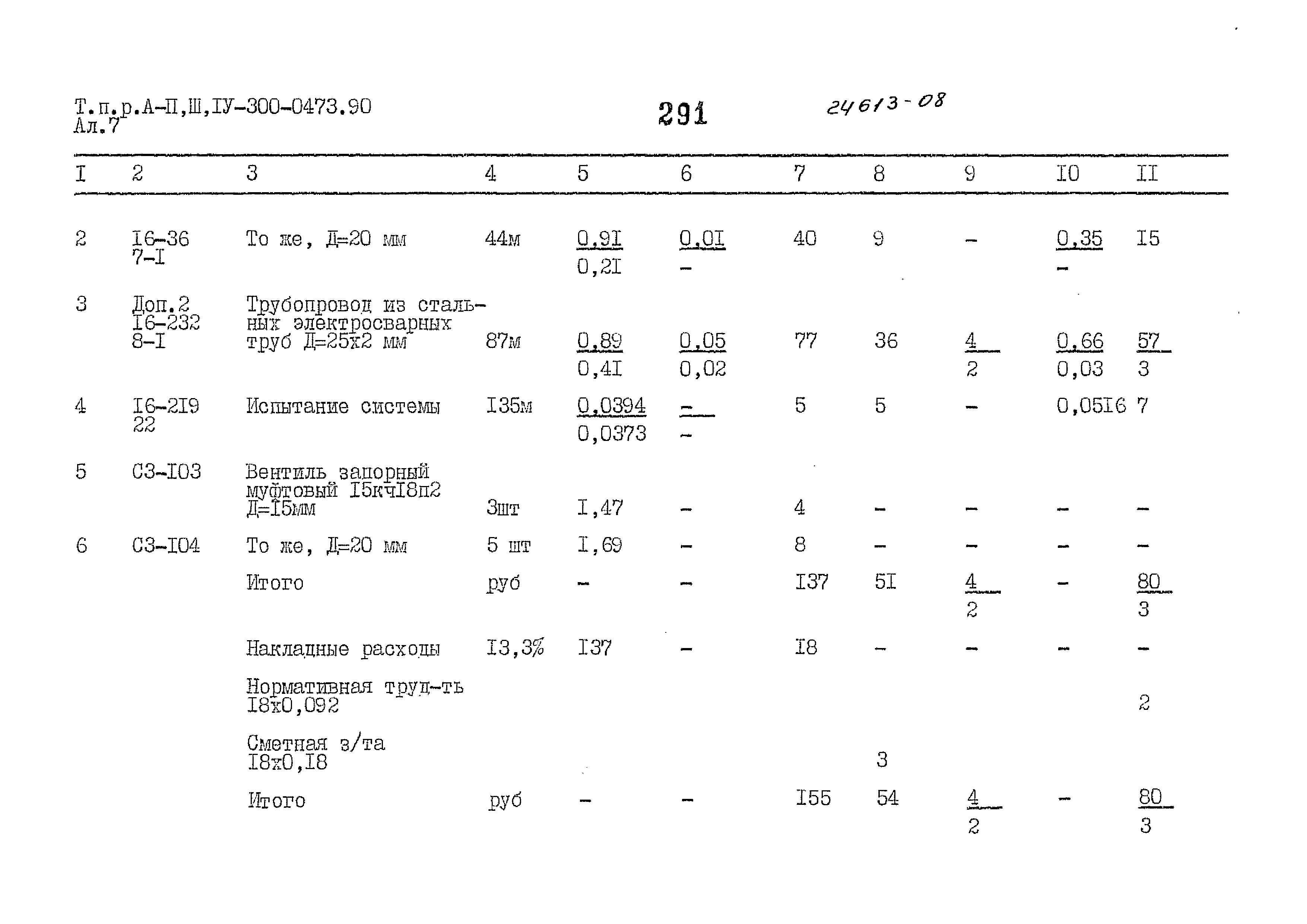 Типовые проектные решения А-II,III,IV-300-0473.90