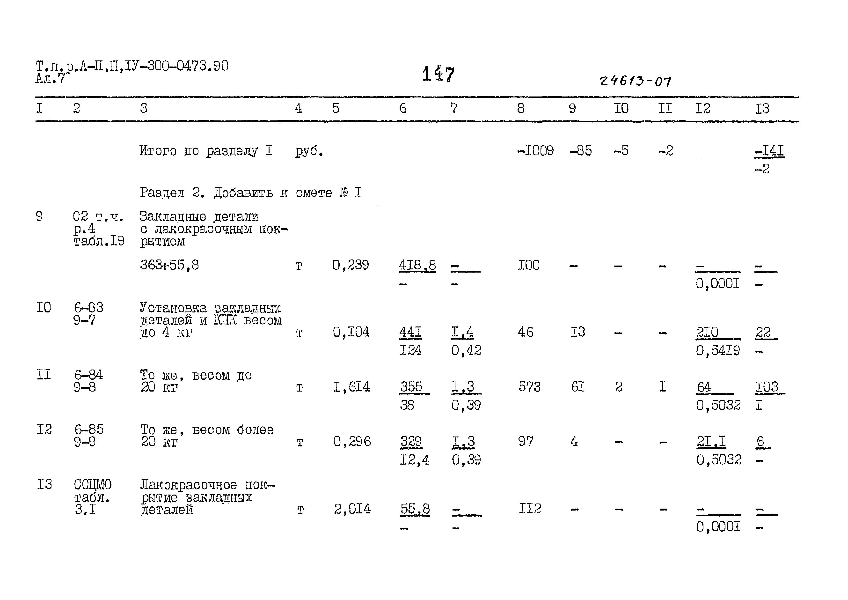 Типовые проектные решения А-II,III,IV-300-0473.90