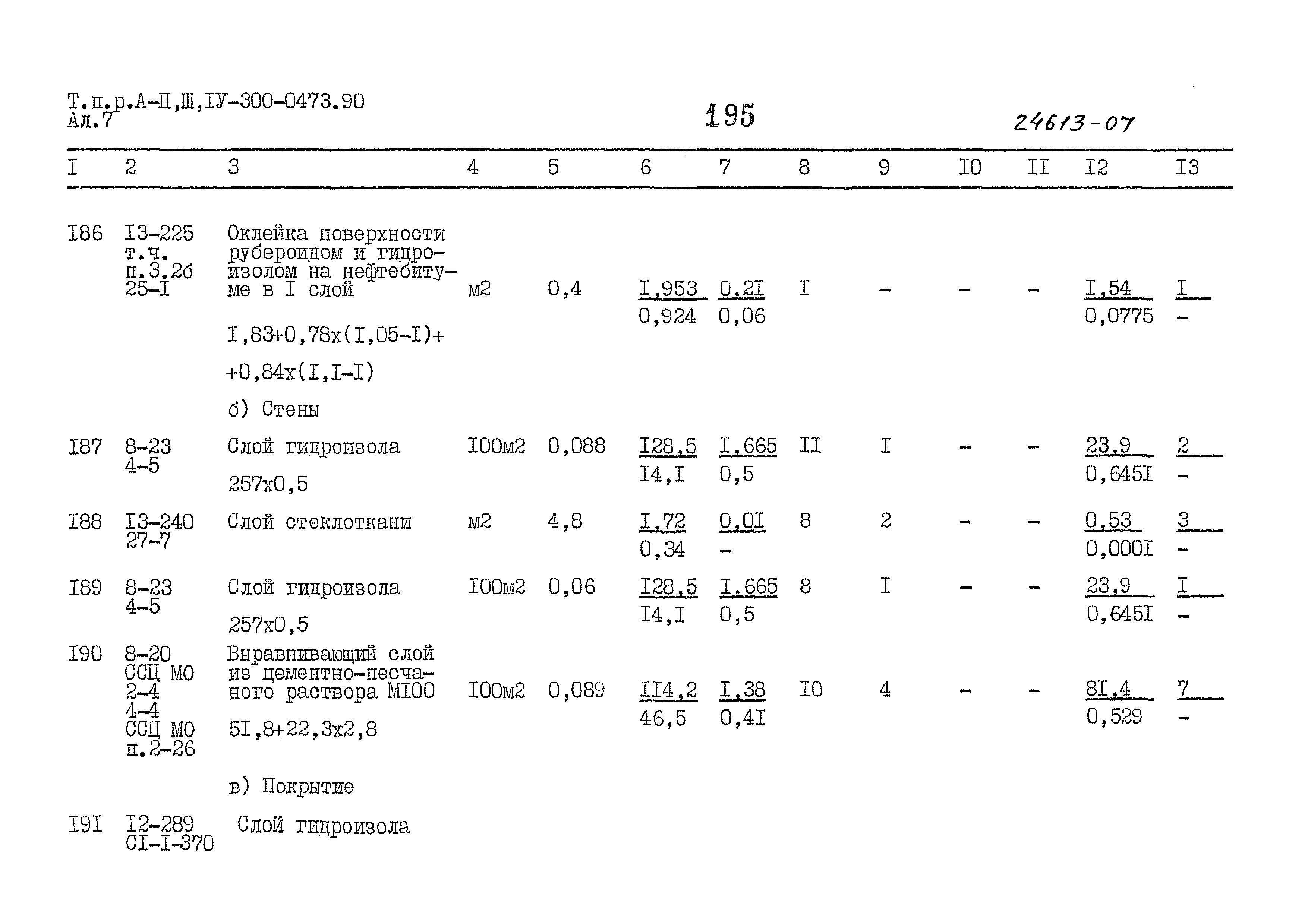 Типовые проектные решения А-II,III,IV-300-0473.90