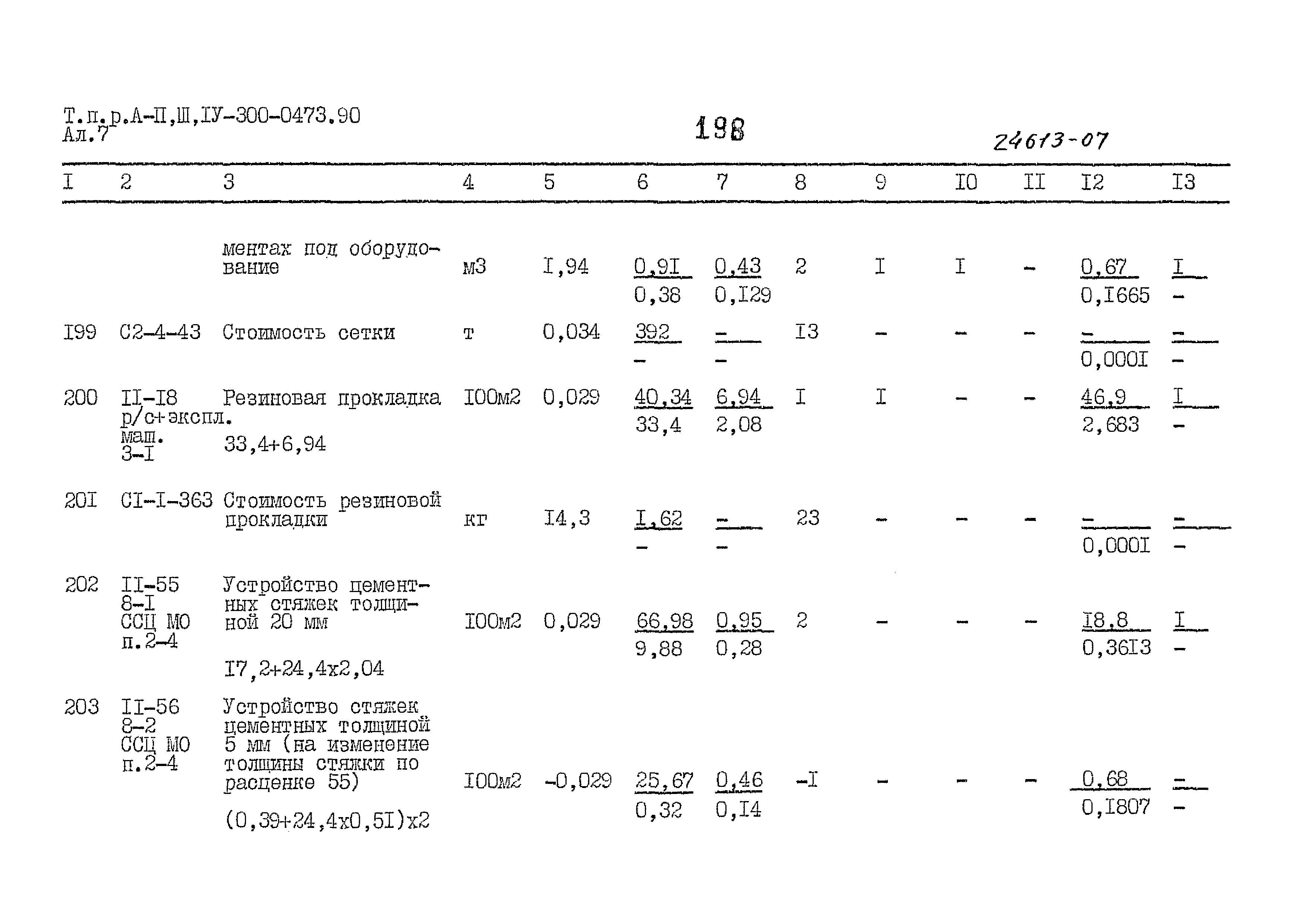 Типовые проектные решения А-II,III,IV-300-0473.90