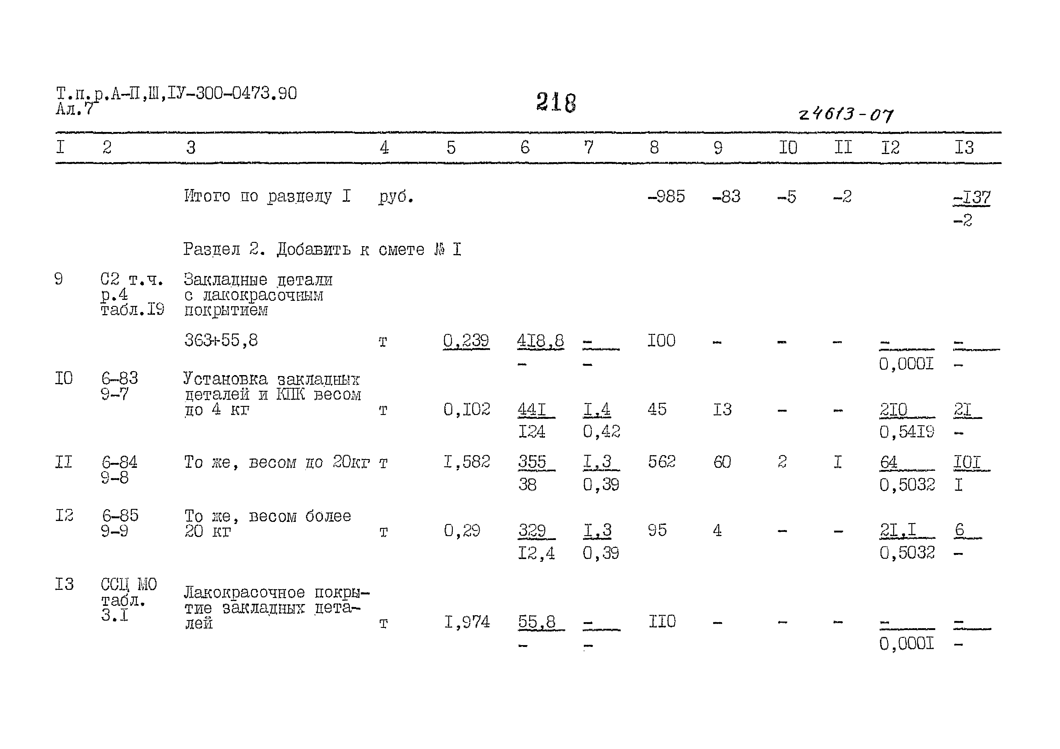 Типовые проектные решения А-II,III,IV-300-0473.90