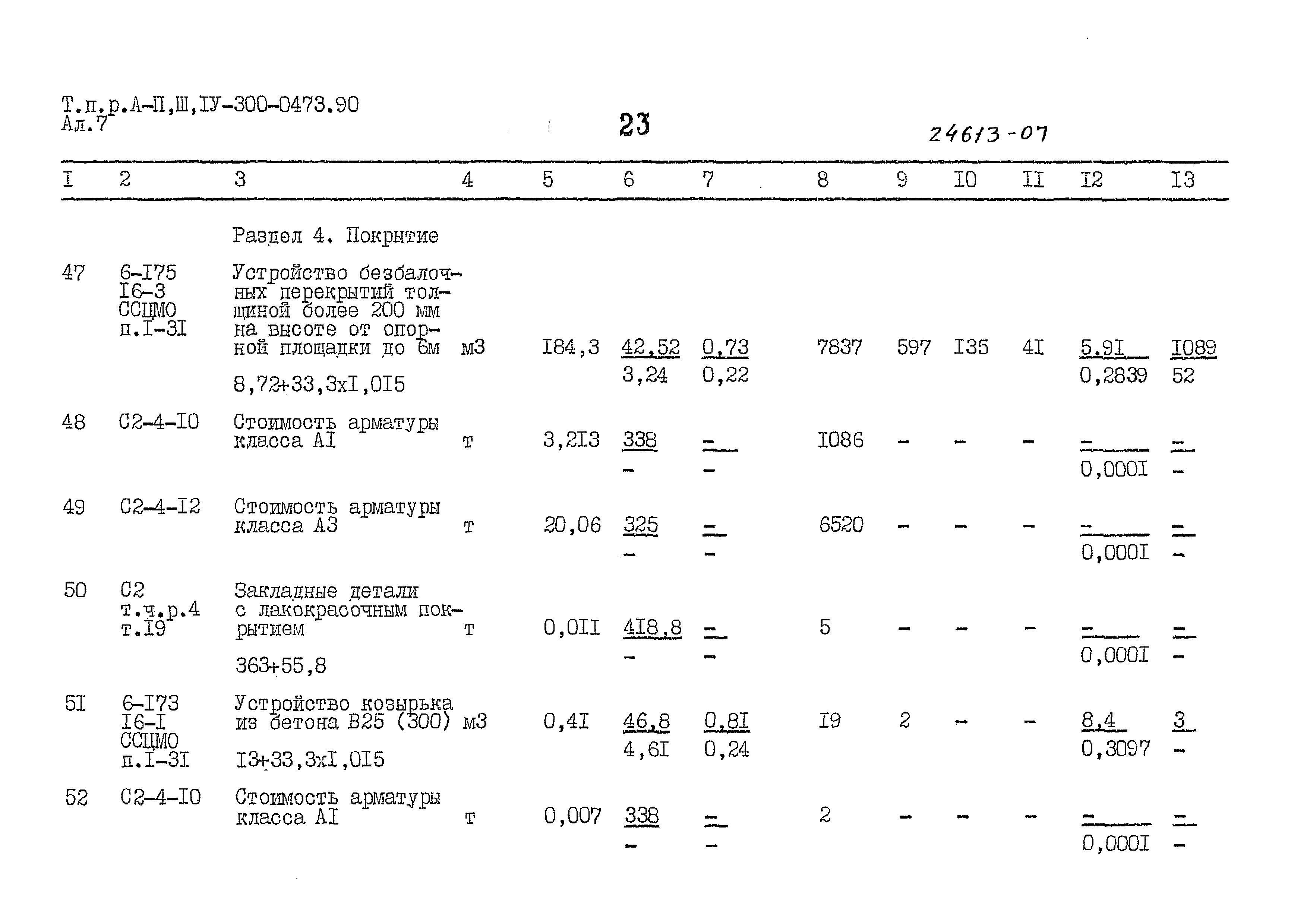 Типовые проектные решения А-II,III,IV-300-0473.90