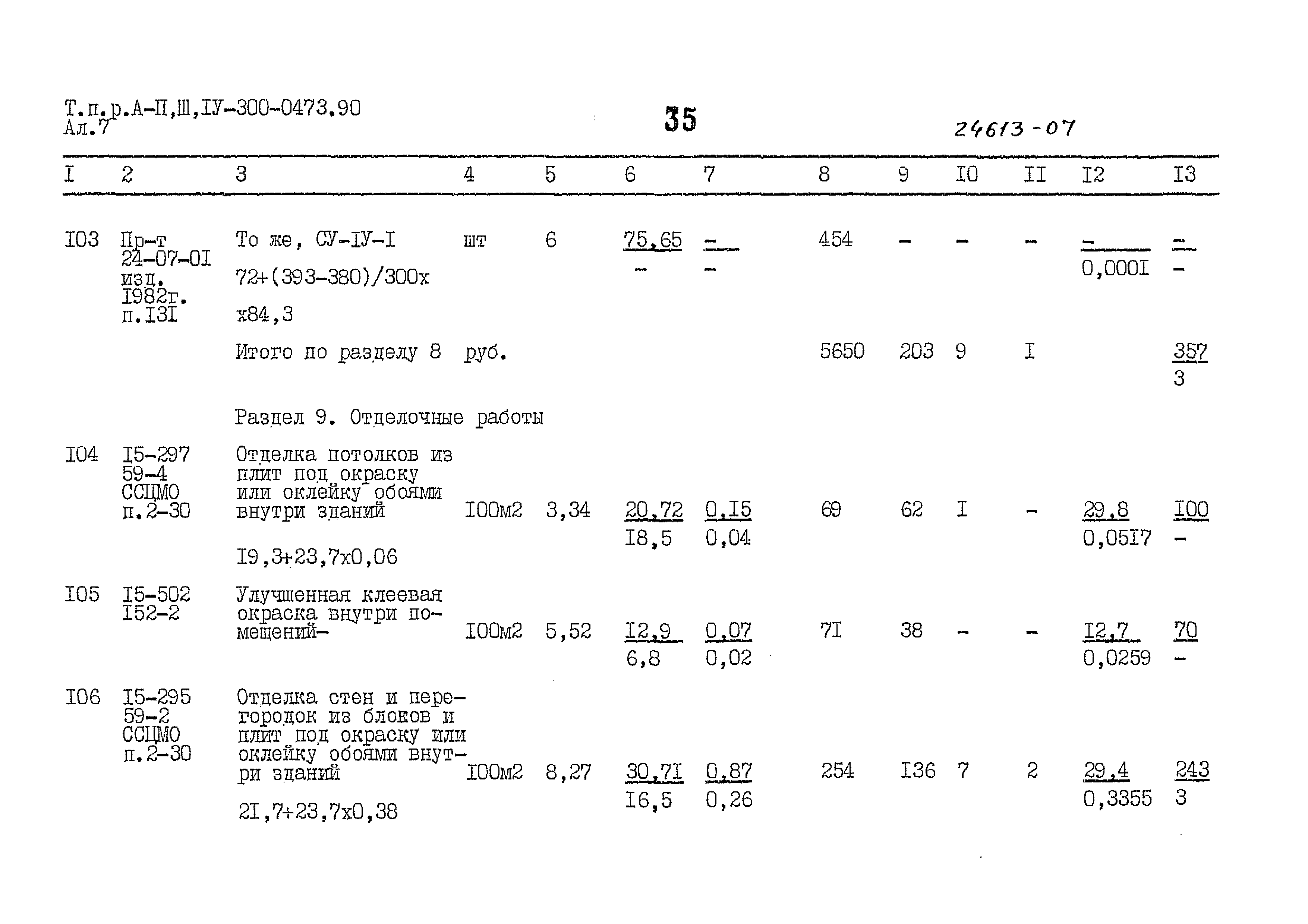 Типовые проектные решения А-II,III,IV-300-0473.90