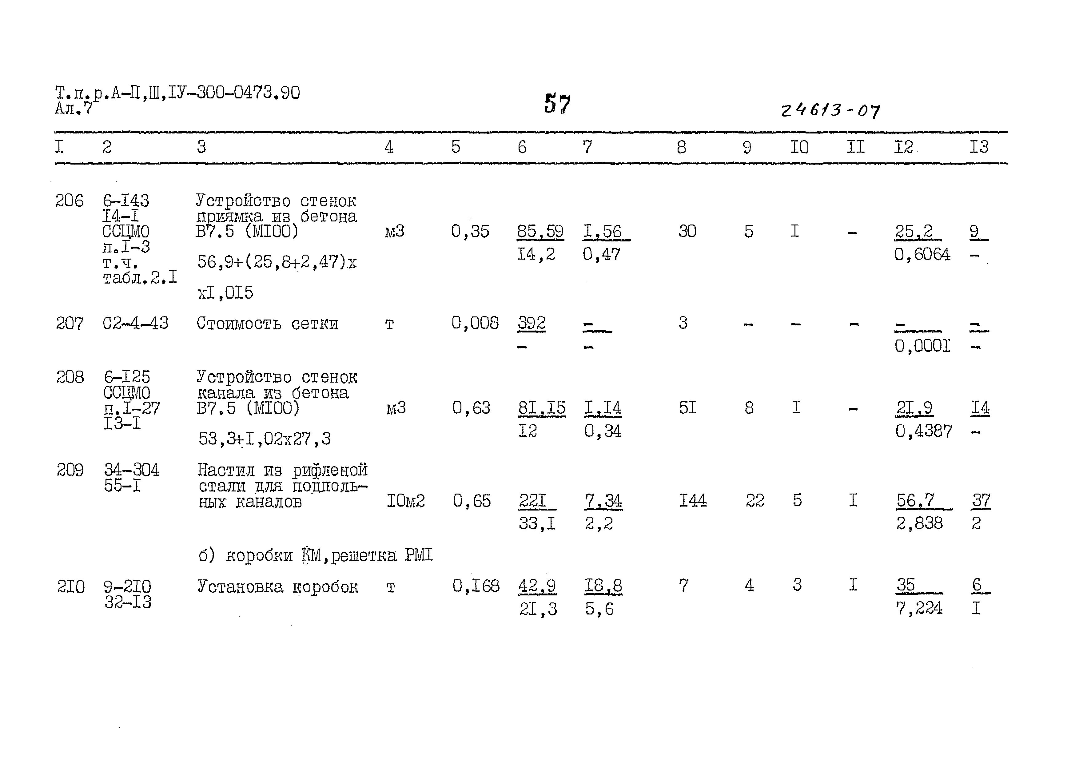 Типовые проектные решения А-II,III,IV-300-0473.90