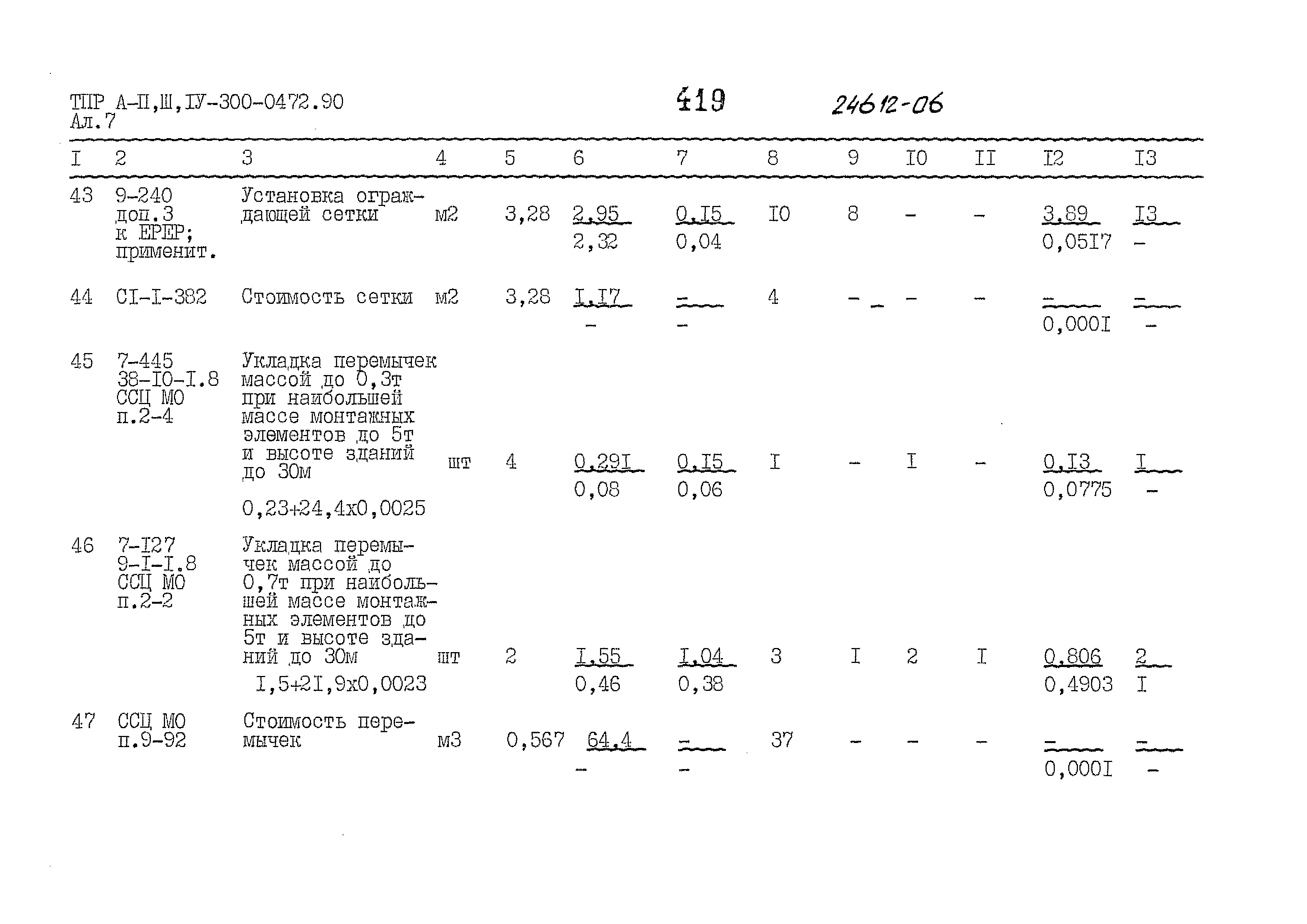 Типовые проектные решения А-II,III,IV-300-0472.90