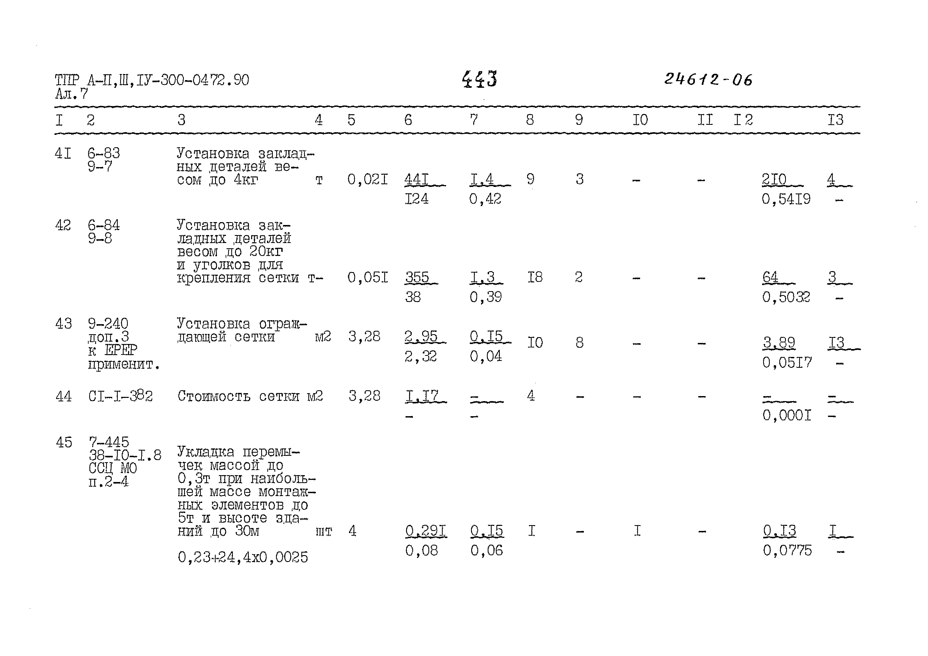 Типовые проектные решения А-II,III,IV-300-0472.90