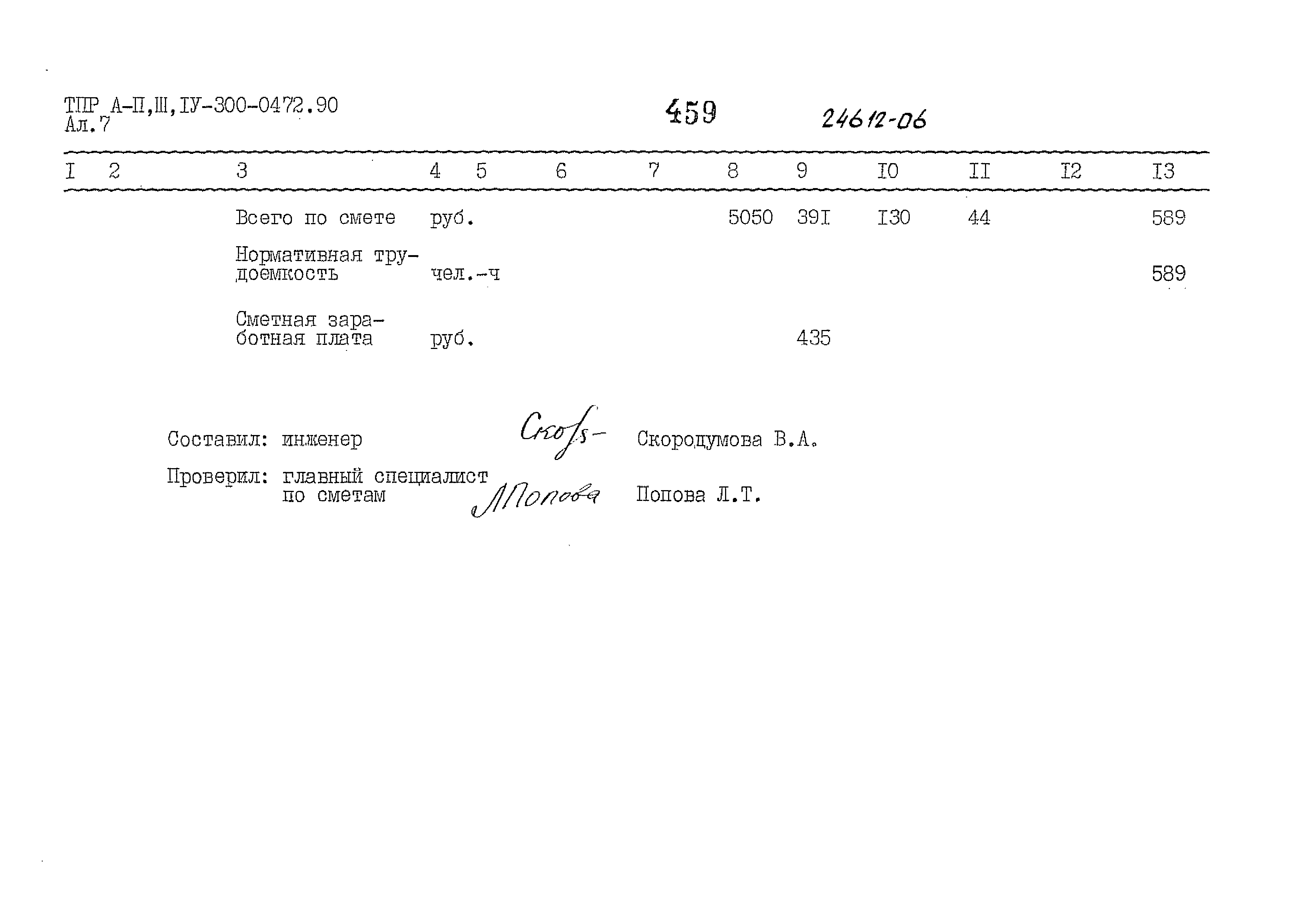 Типовые проектные решения А-II,III,IV-300-0472.90